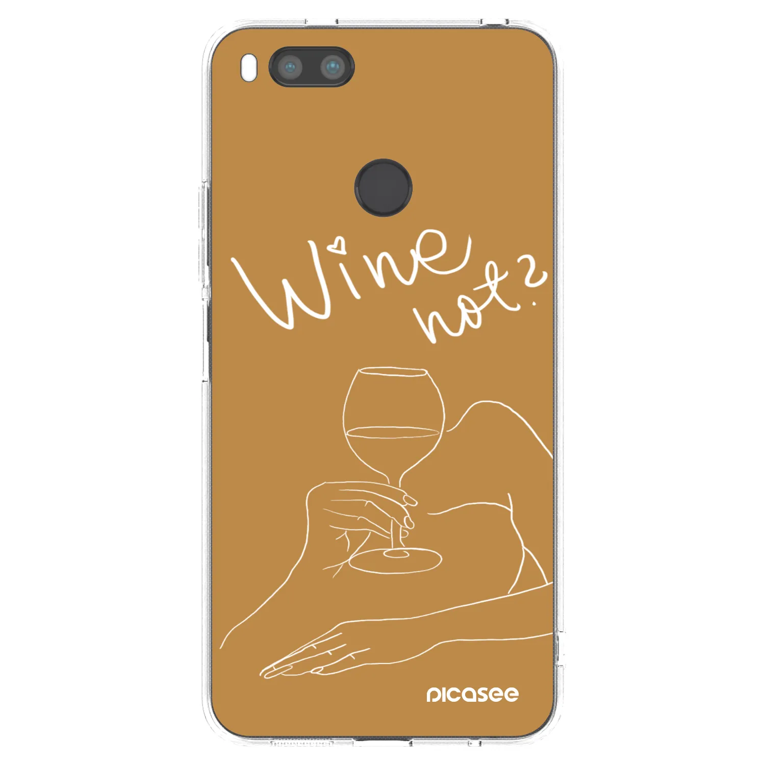 Picasee silikonový průhledný obal pro Xiaomi Redmi A1 - Wine not