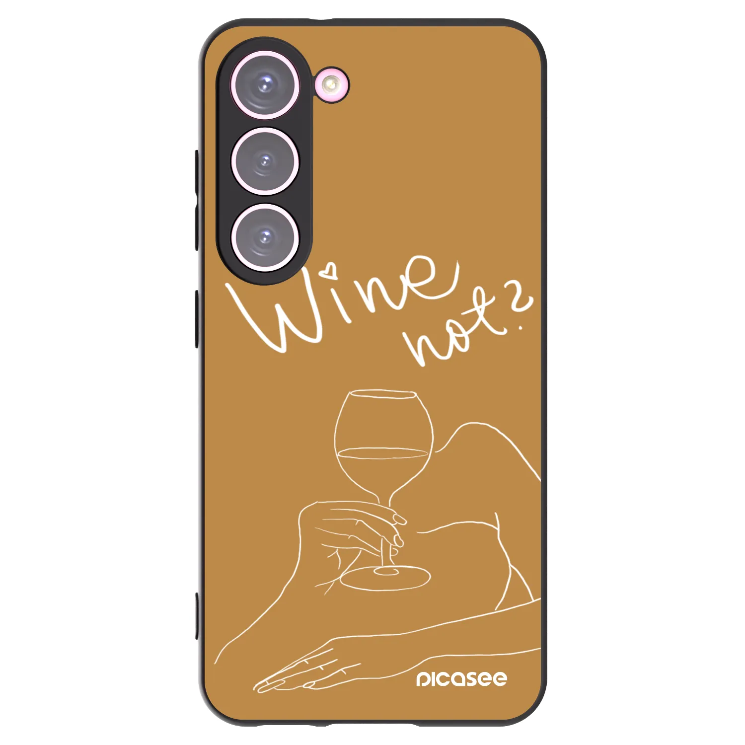 Picasee silikonový černý obal pro Samsung Galaxy S23 5G - Wine not