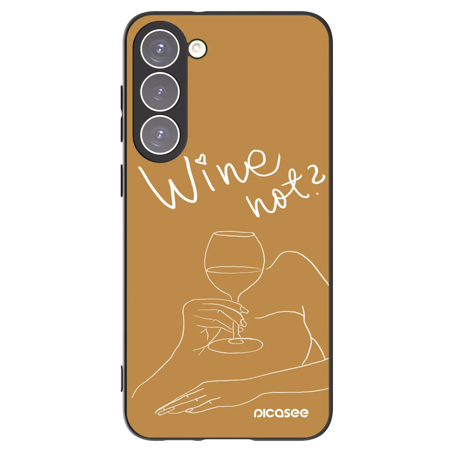 Picasee silikonový černý obal pro Samsung Galaxy S23+ 5G - Wine not