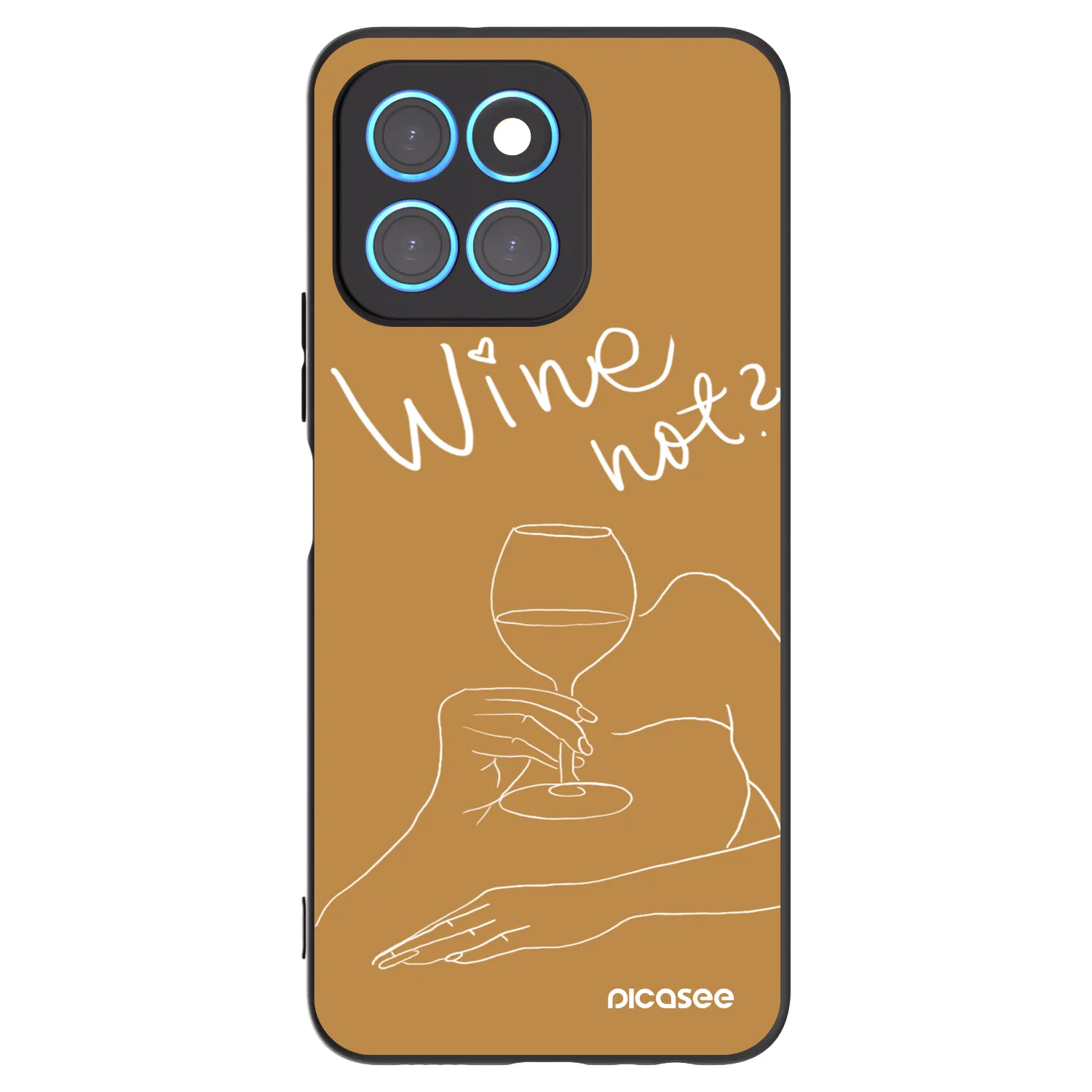 Picasee silikonový černý obal pro Honor X8 5G - Wine not