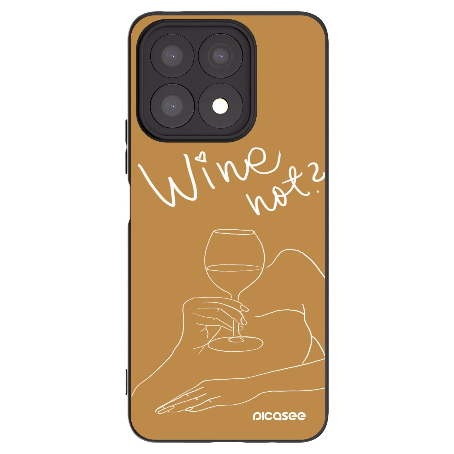 Picasee silikonový černý obal pro Honor X8a - Wine not