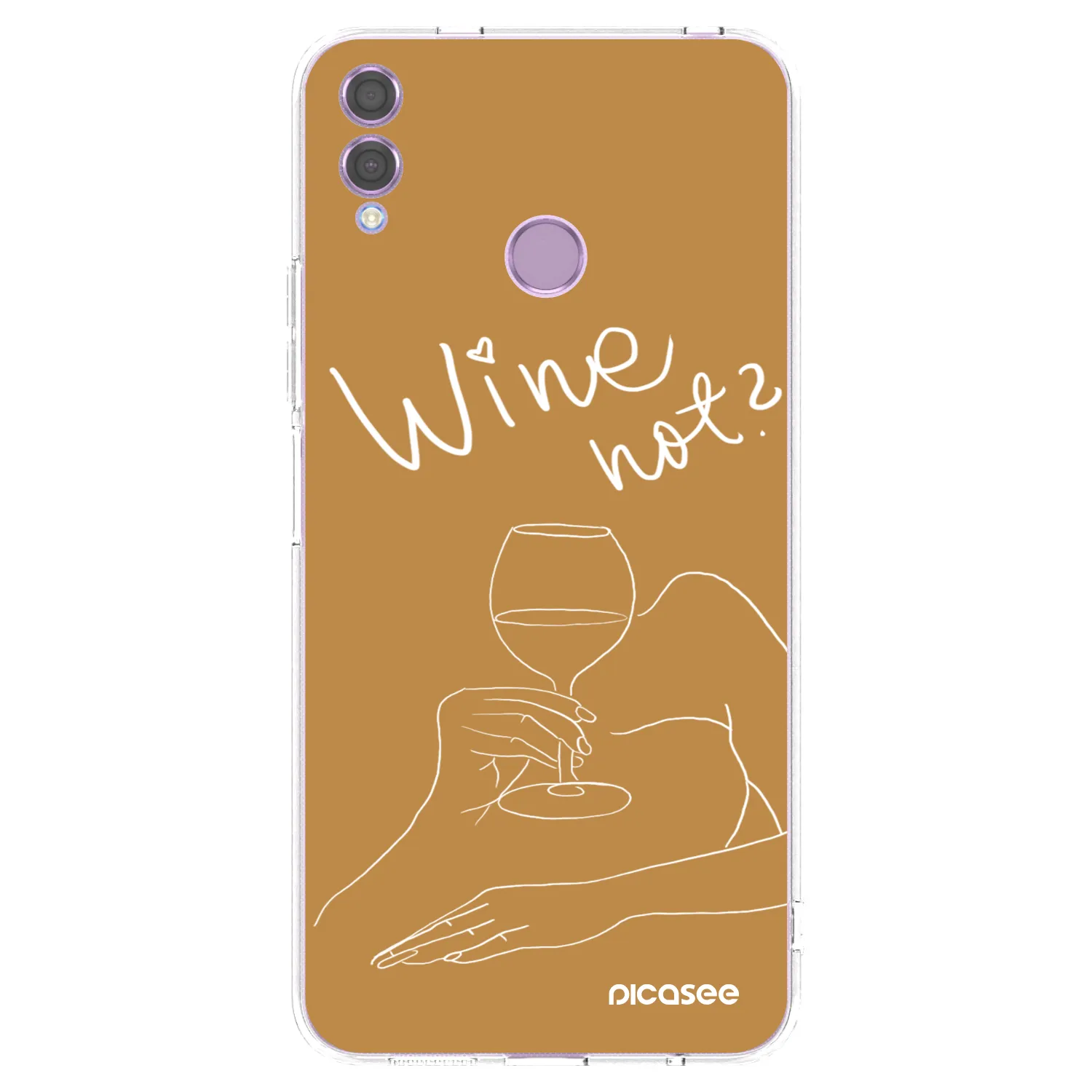 Picasee silikonový průhledný obal pro Honor 8X - Wine not