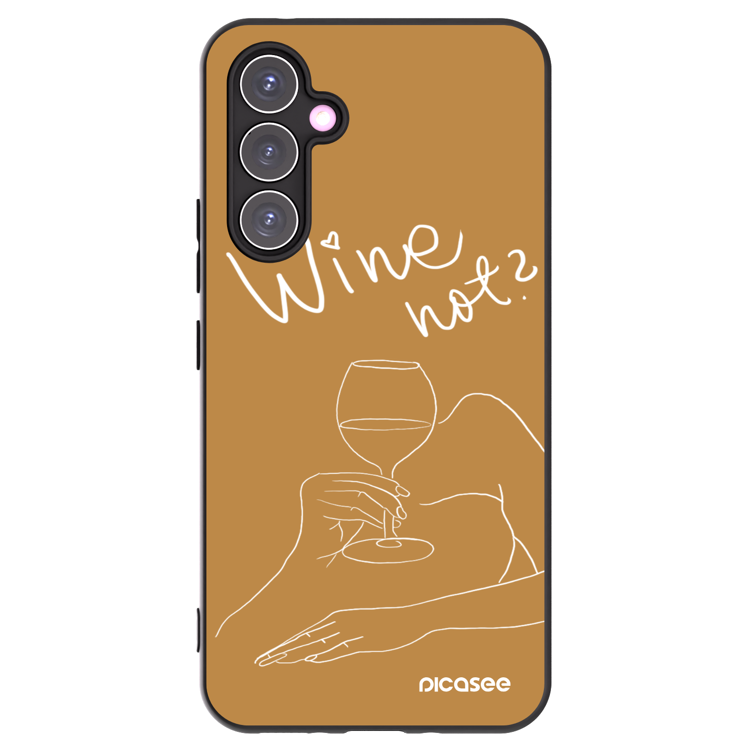 Picasee silikonový černý obal pro Samsung Galaxy A54 5G A546B - Wine not