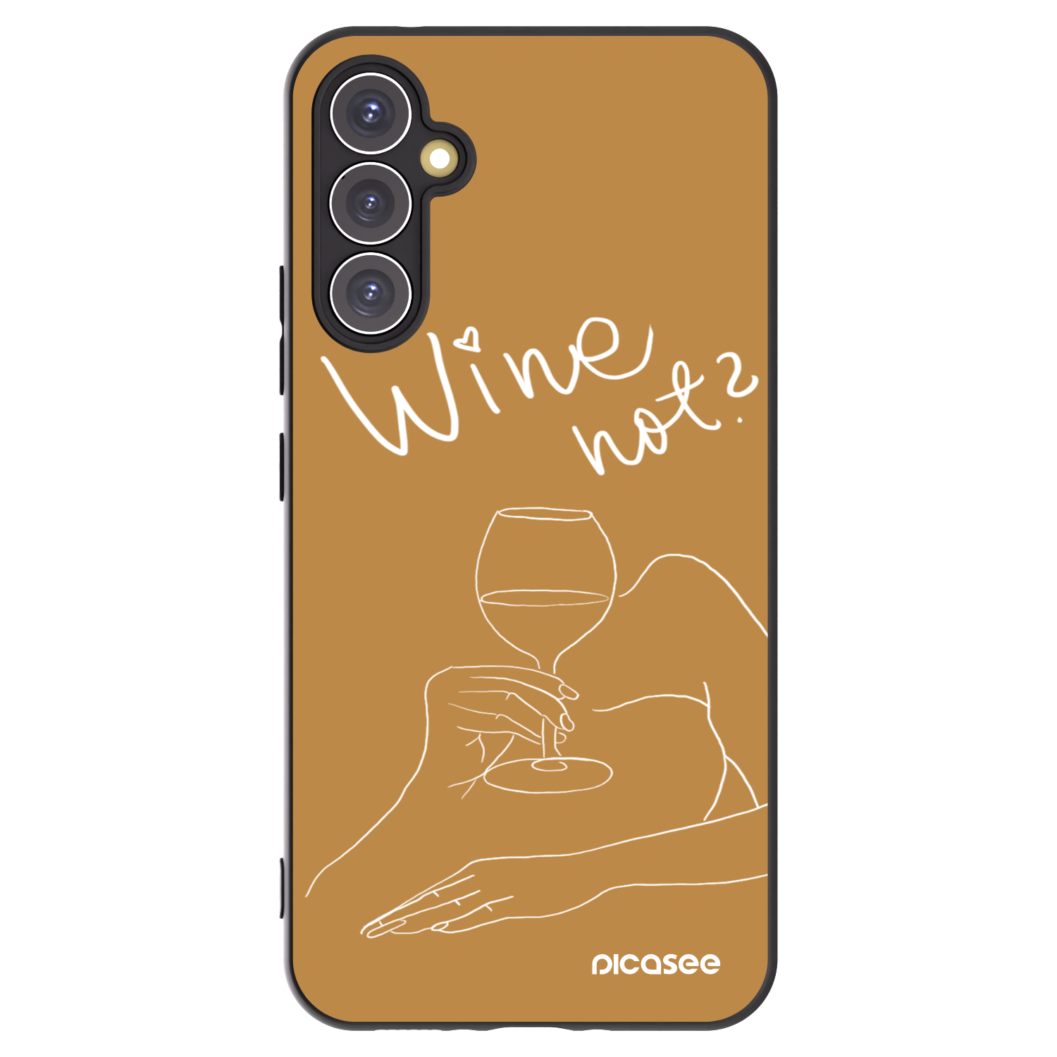 Picasee silikonový černý obal pro Samsung Galaxy A34 5G A346B - Wine not