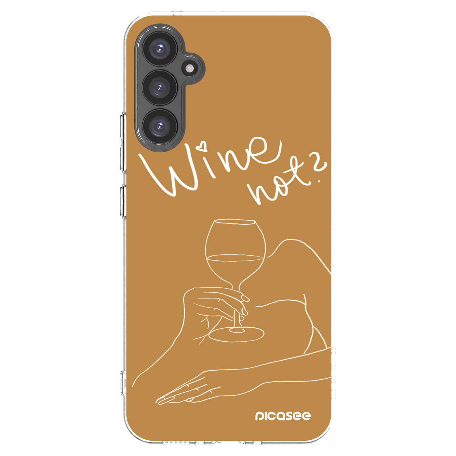 Picasee silikonový průhledný obal pro Samsung Galaxy A34 5G A346B - Wine not