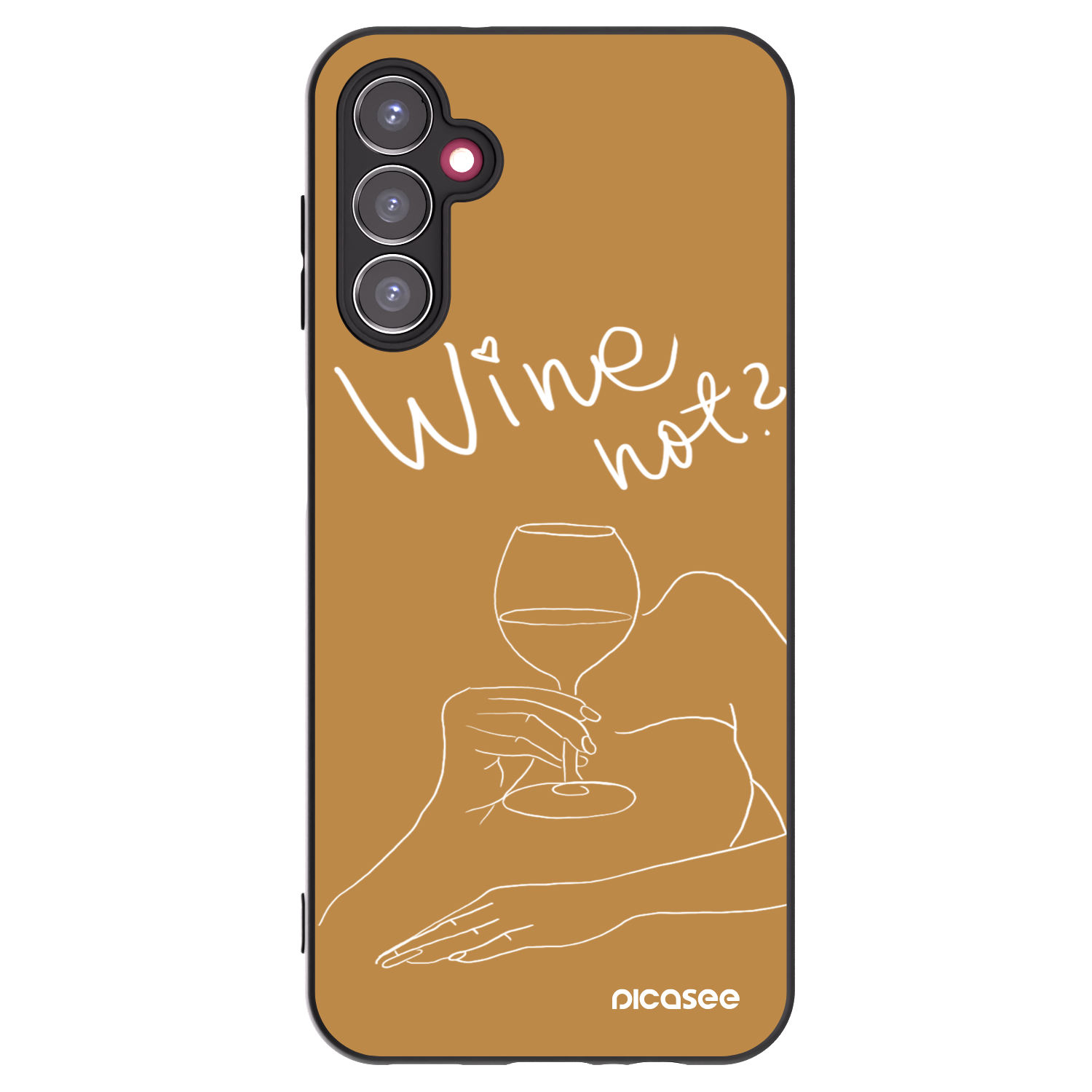 Picasee silikonový černý obal pro Samsung Galaxy A14 4G A145R - Wine not