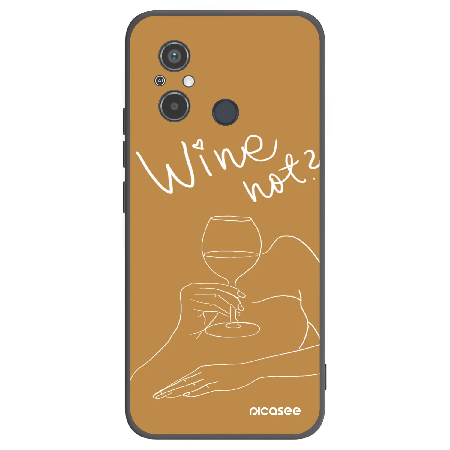 Picasee silikonový černý obal pro Xiaomi Redmi 12C - Wine not