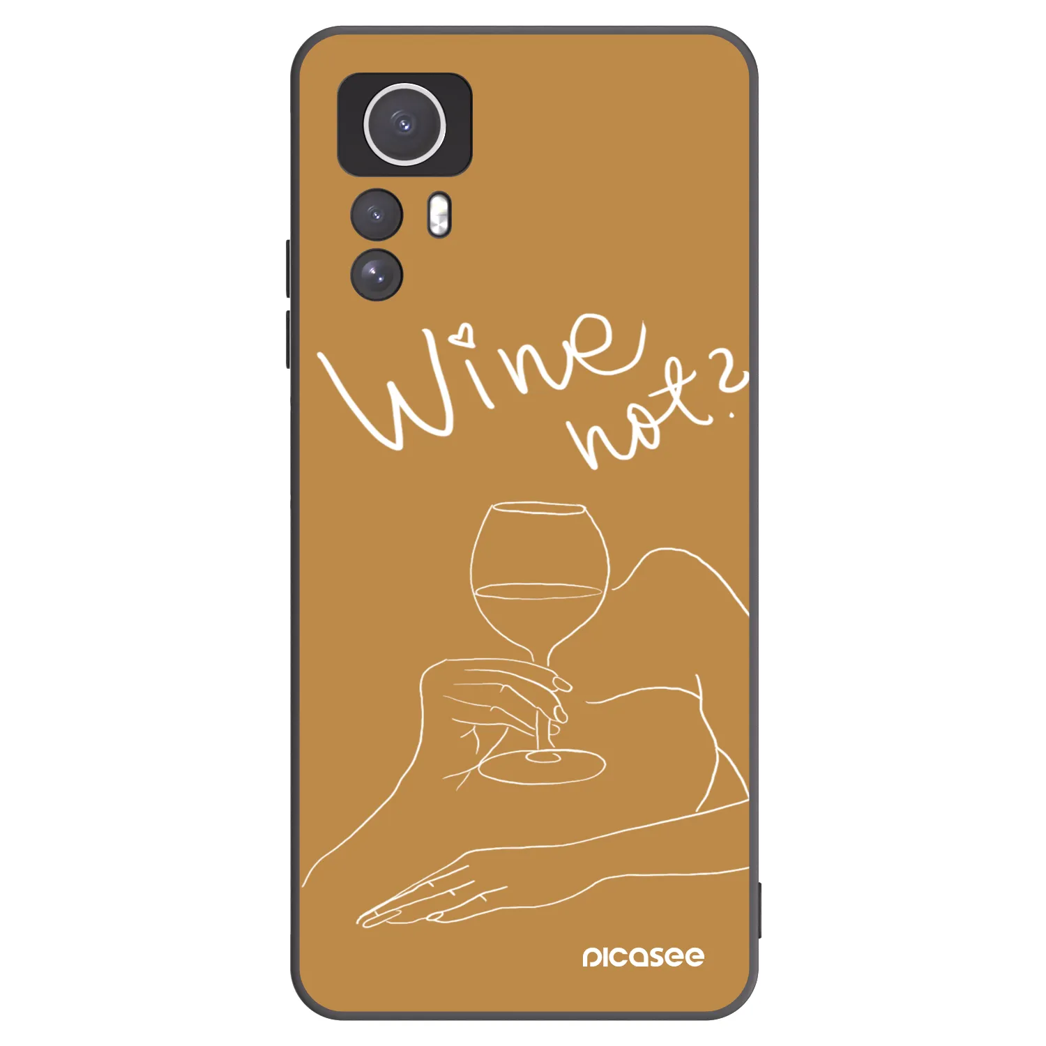 Picasee silikonový černý obal pro Xiaomi Redmi Note 12S - Wine not