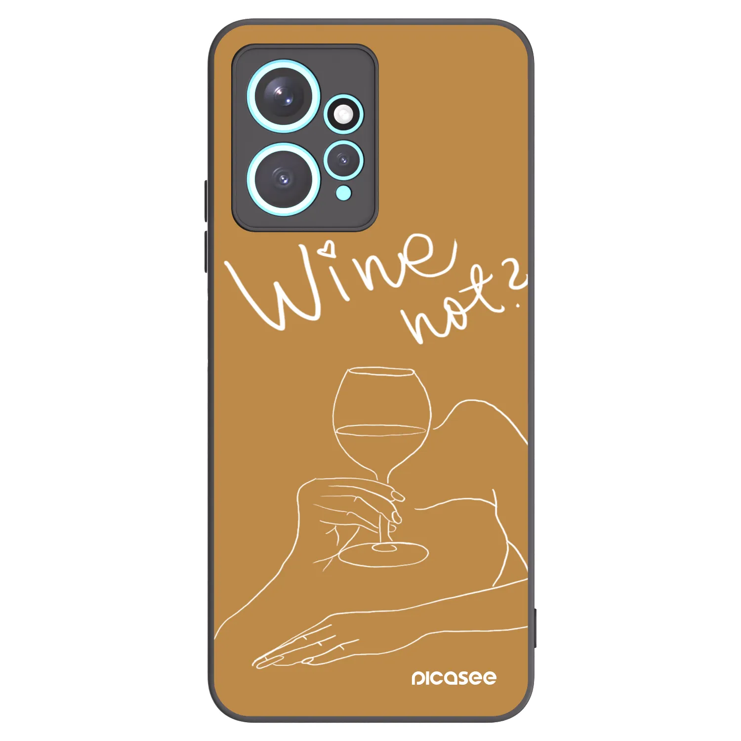 Picasee silikonový černý obal pro Xiaomi Redmi Note 12 4G - Wine not