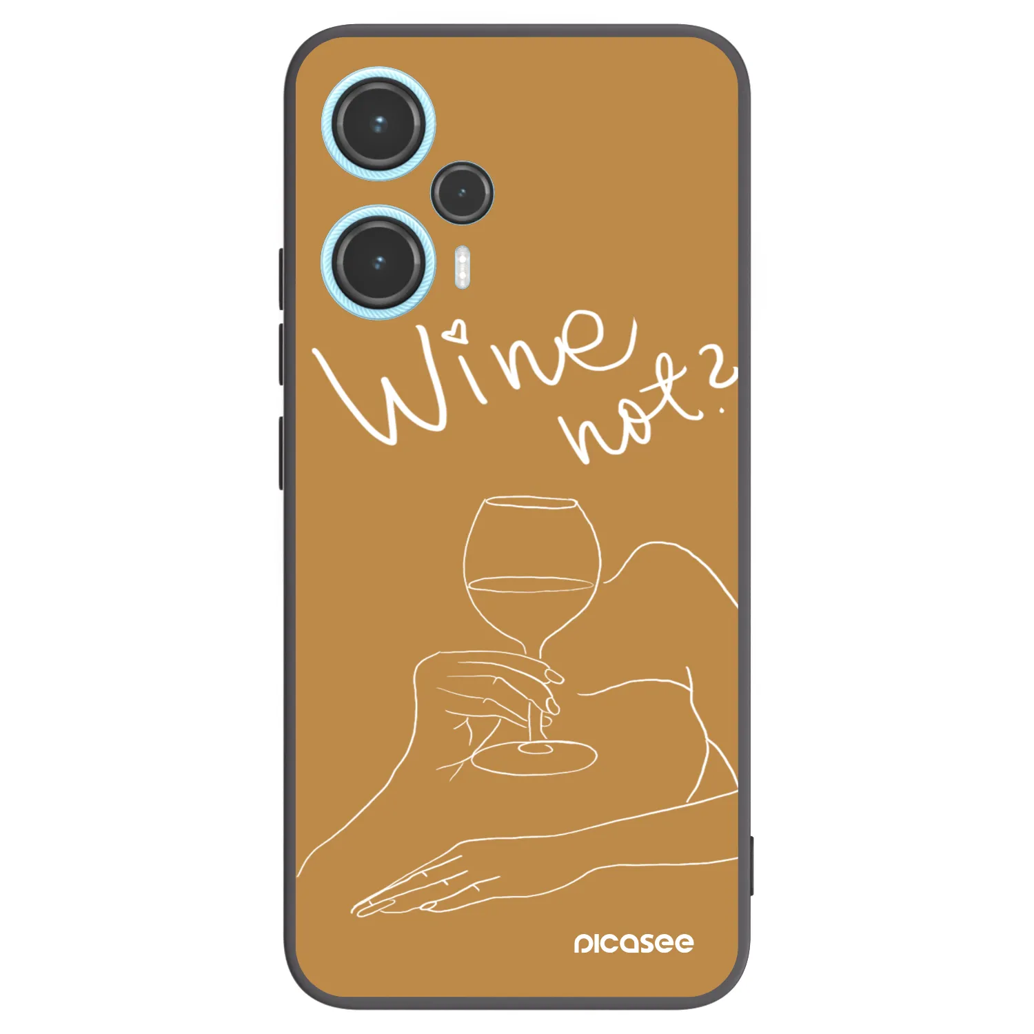 Picasee silikonový černý obal pro Xiaomi Poco F5 - Wine not