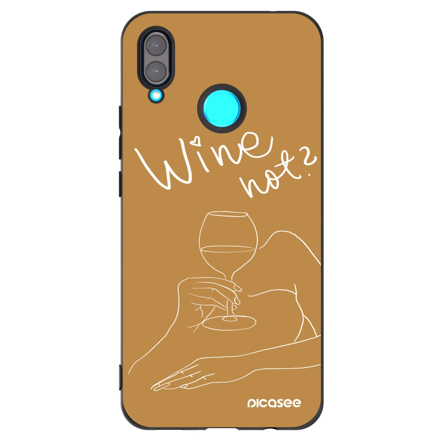 Picasee silikonový černý obal pro Huawei Nova 3i - Wine not