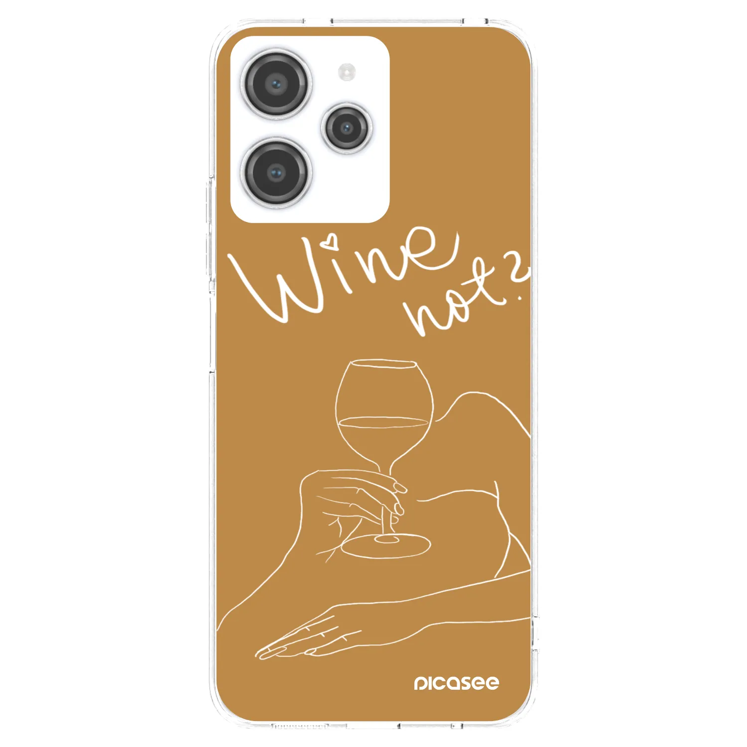 Picasee silikonový průhledný obal pro Xiaomi Redmi 12 4G - Wine not