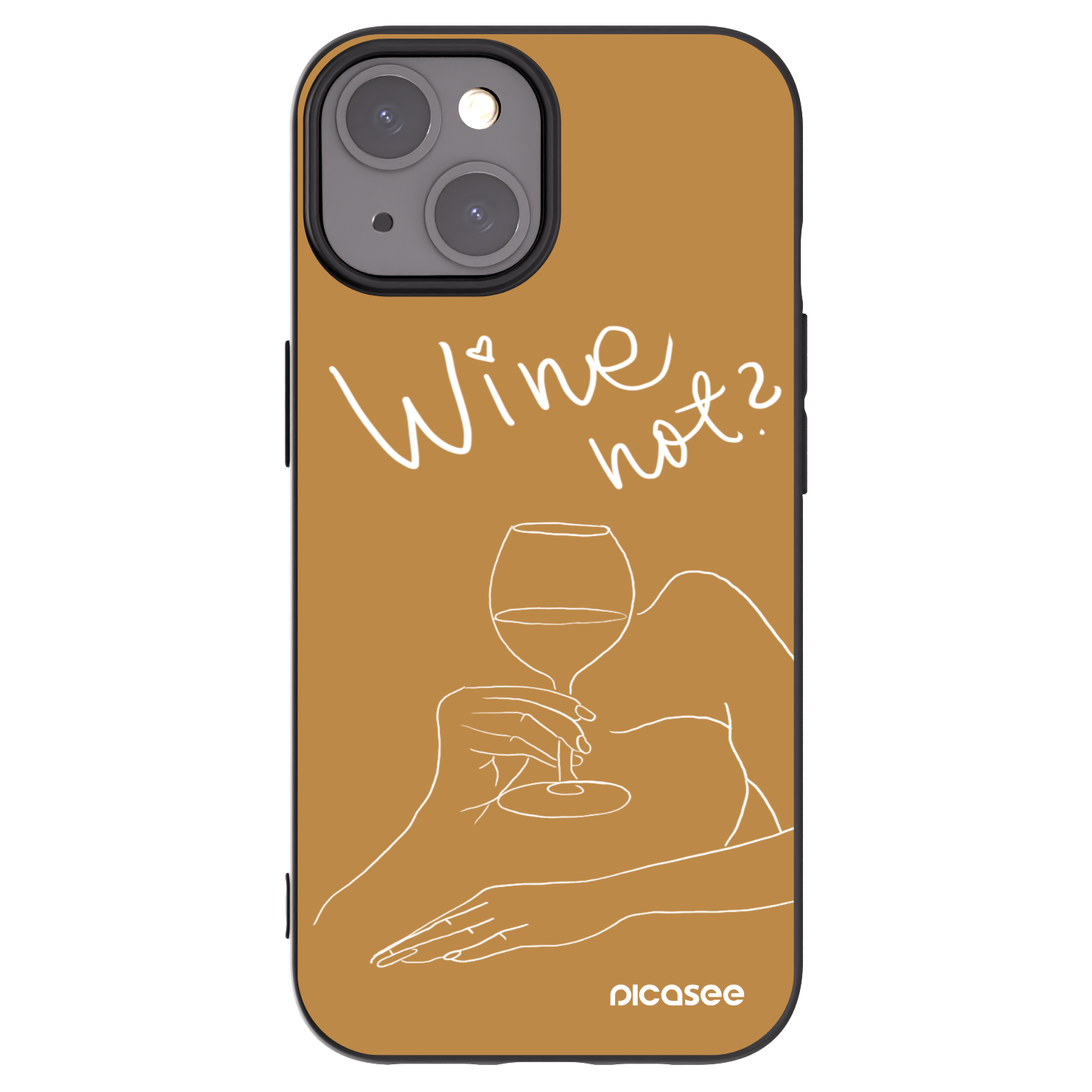 Picasee silikonový černý obal pro Apple iPhone 15 - Wine not
