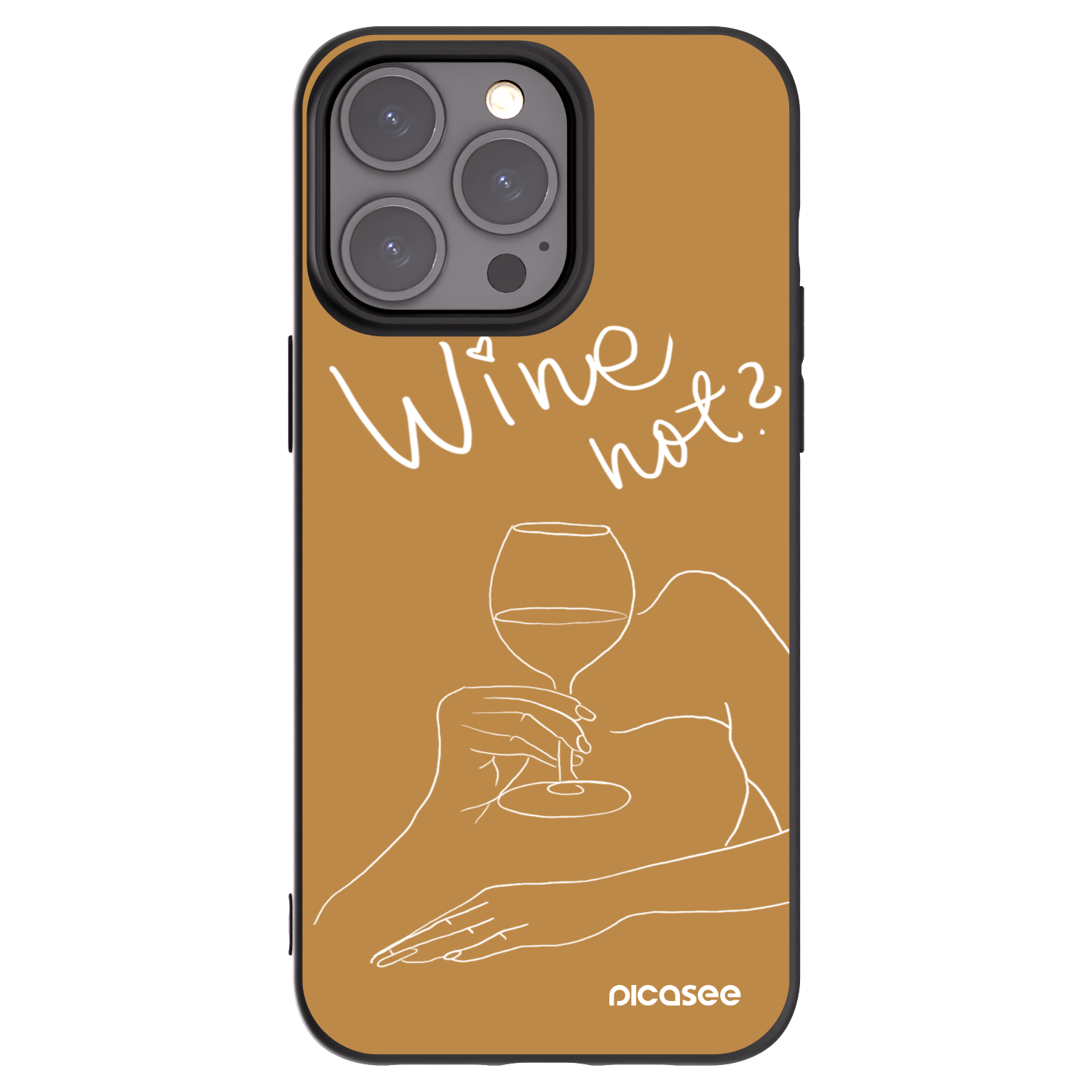 Picasee silikonový černý obal pro Apple iPhone 15 Pro Max - Wine not