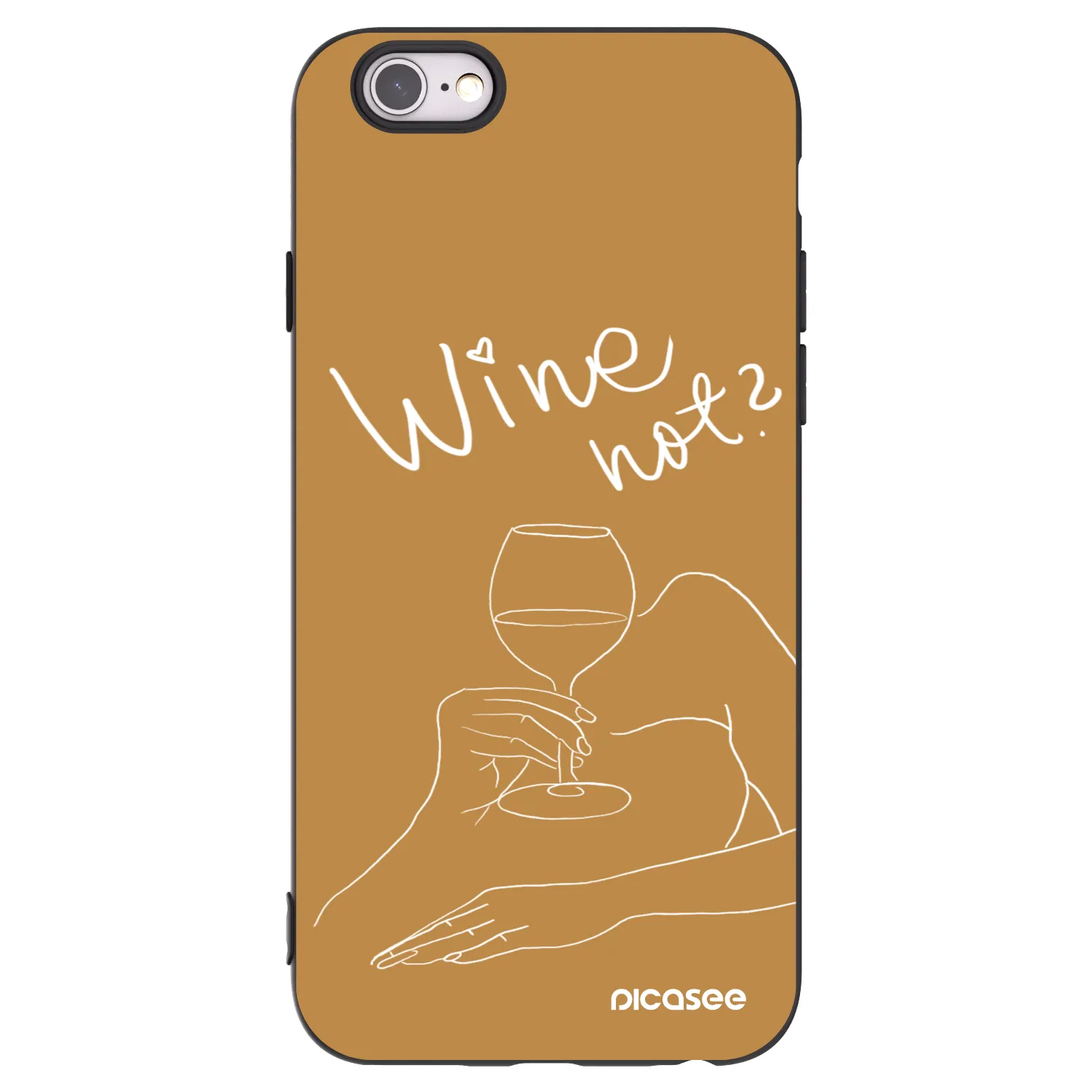 Picasee silikonový černý obal pro Apple iPhone 6/6S - Wine not