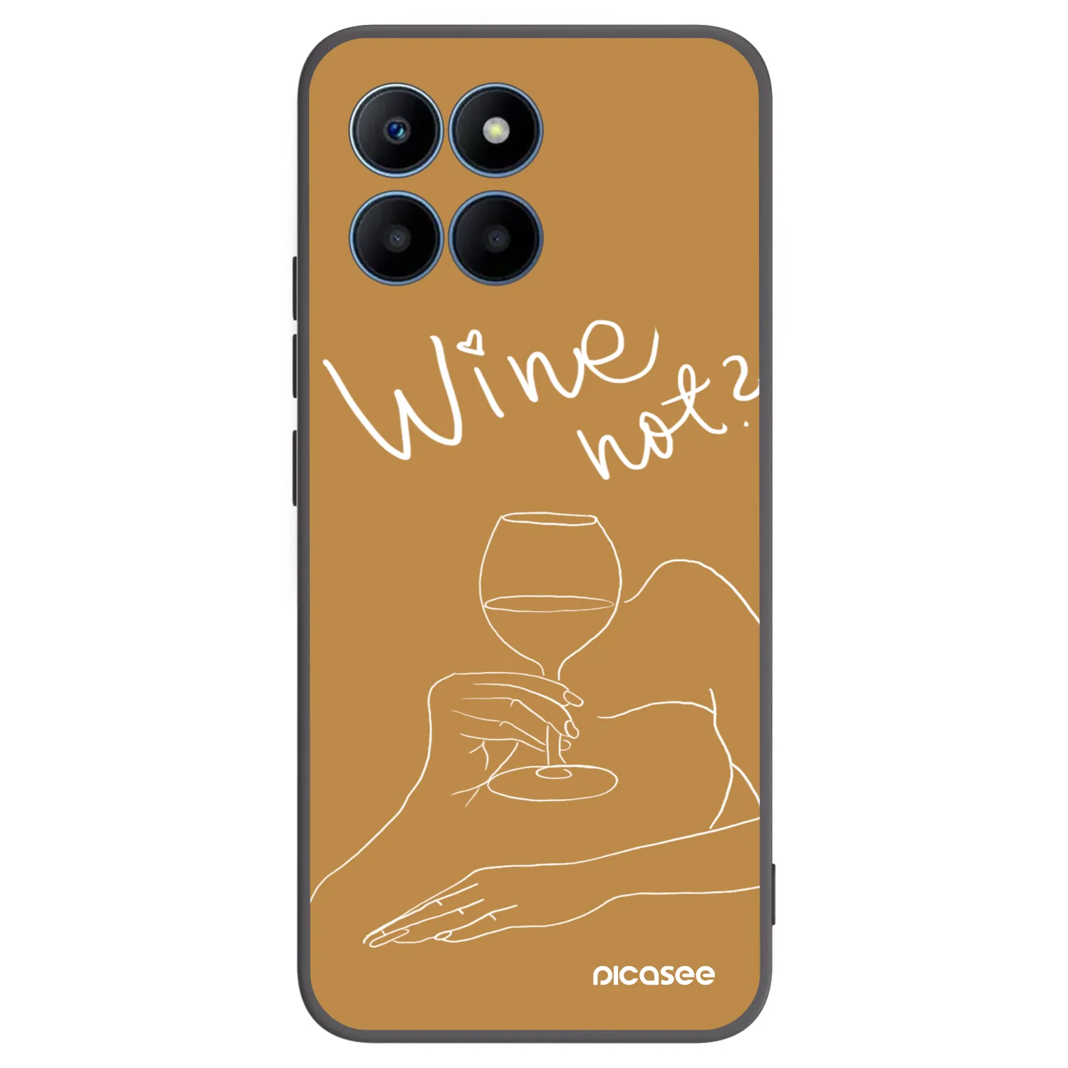 Picasee silikonový černý obal pro Honor 70 Lite - Wine not