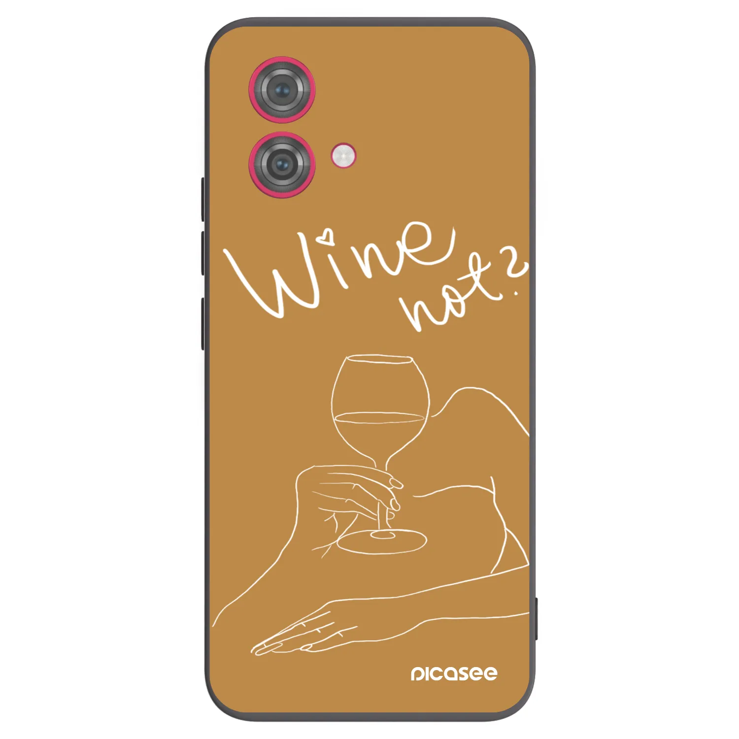 Picasee silikonový černý obal pro Motorola Moto G84 5G - Wine not