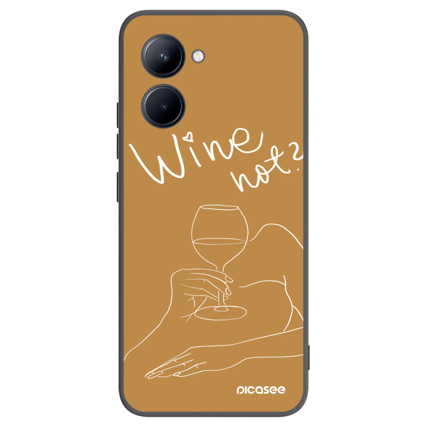 Picasee silikonový černý obal pro Realme C33 (2023) - Wine not
