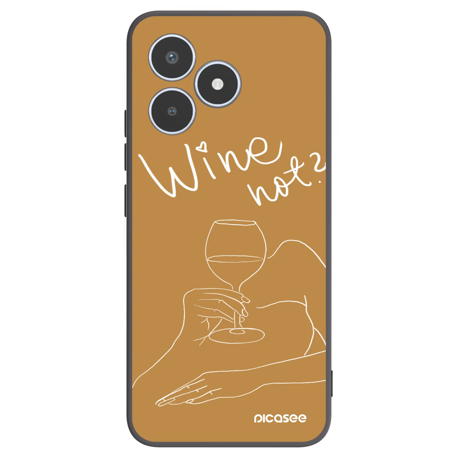 Picasee silikonový černý obal pro Realme C53 - Wine not
