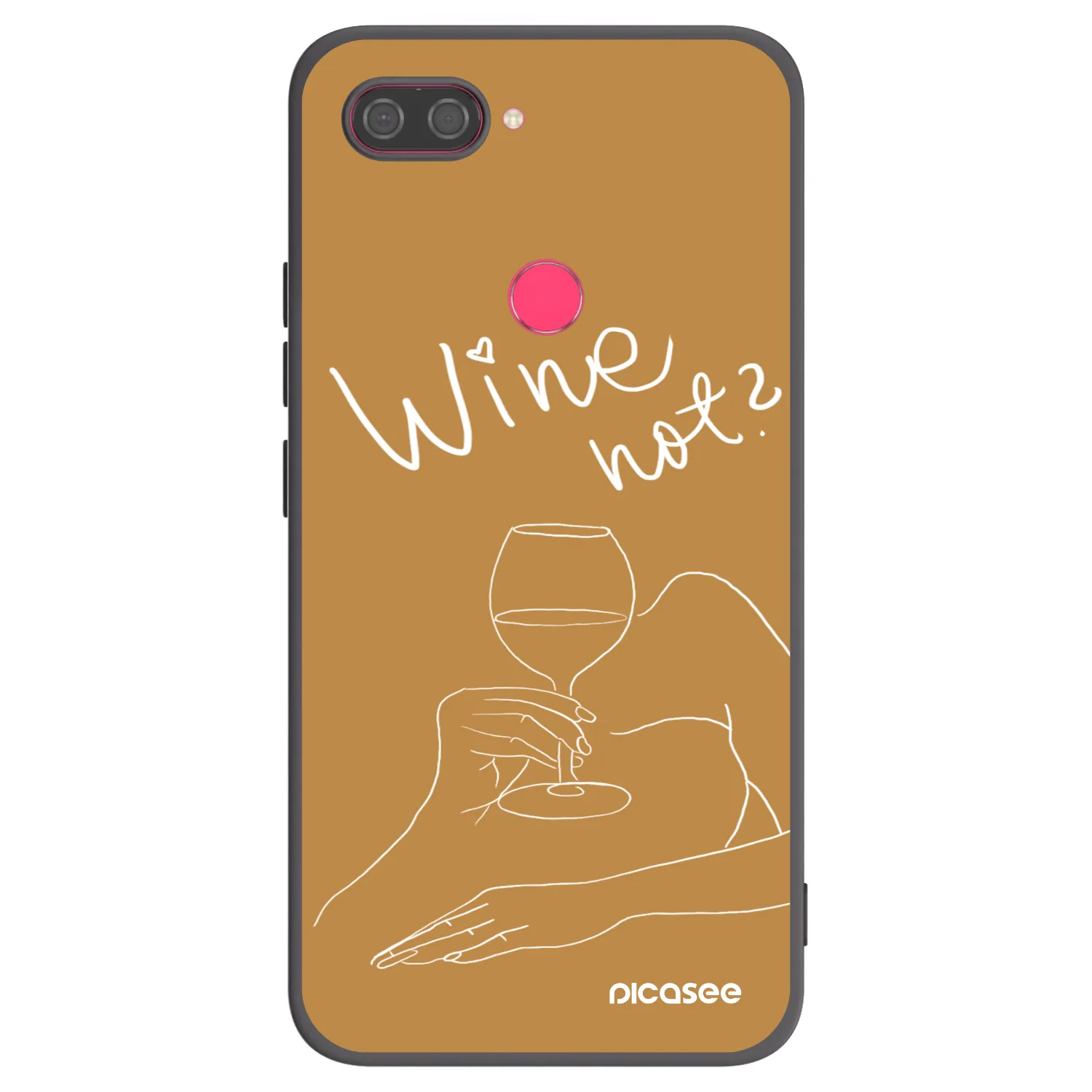 Picasee silikonový černý obal pro Xiaomi Mi 8 Lite - Wine not