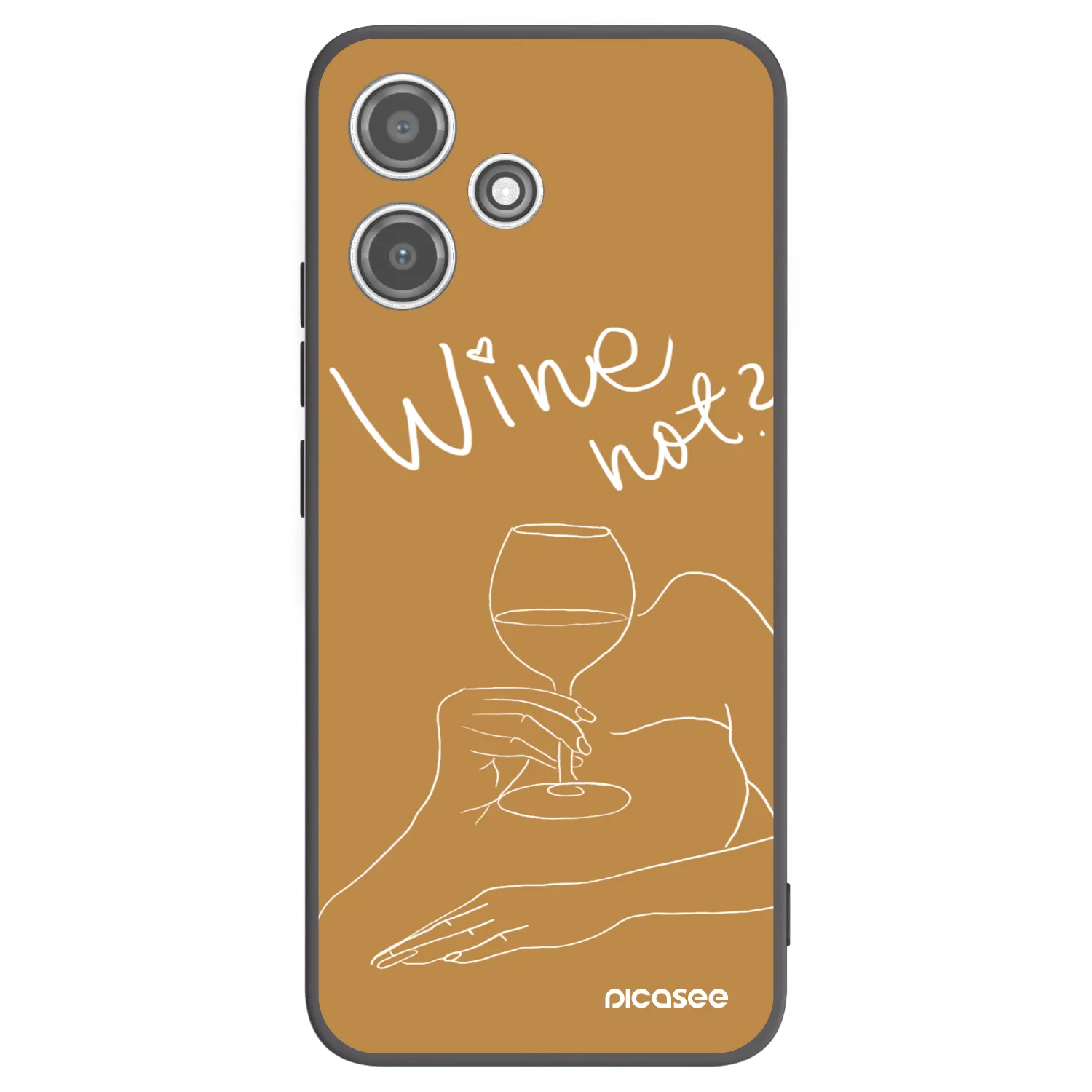 Picasee silikonový černý obal pro Xiaomi Redmi 12 5G - Wine not