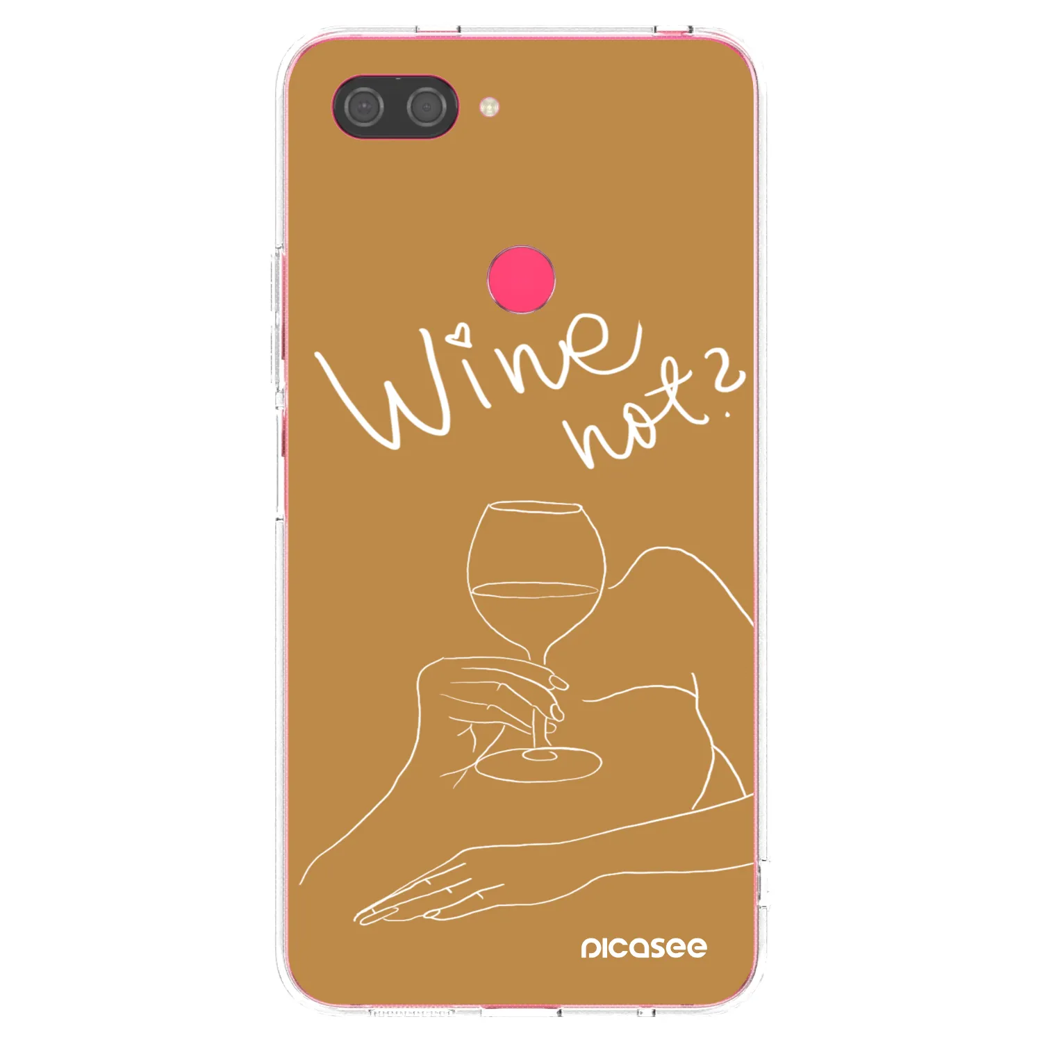 Picasee silikonový průhledný obal pro Xiaomi Mi 8 Lite - Wine not