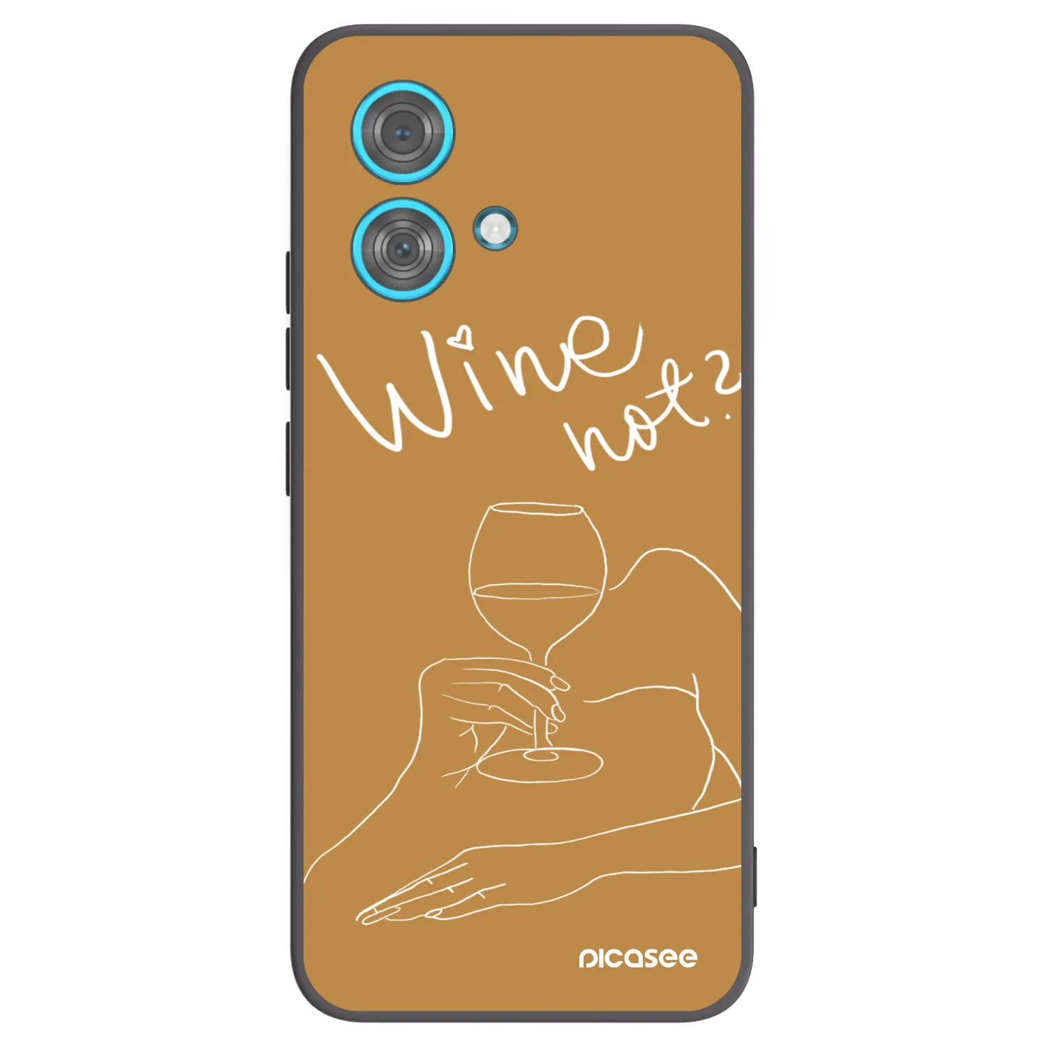 Picasee silikonový černý obal pro Motorola Edge 40 Neo - Wine not