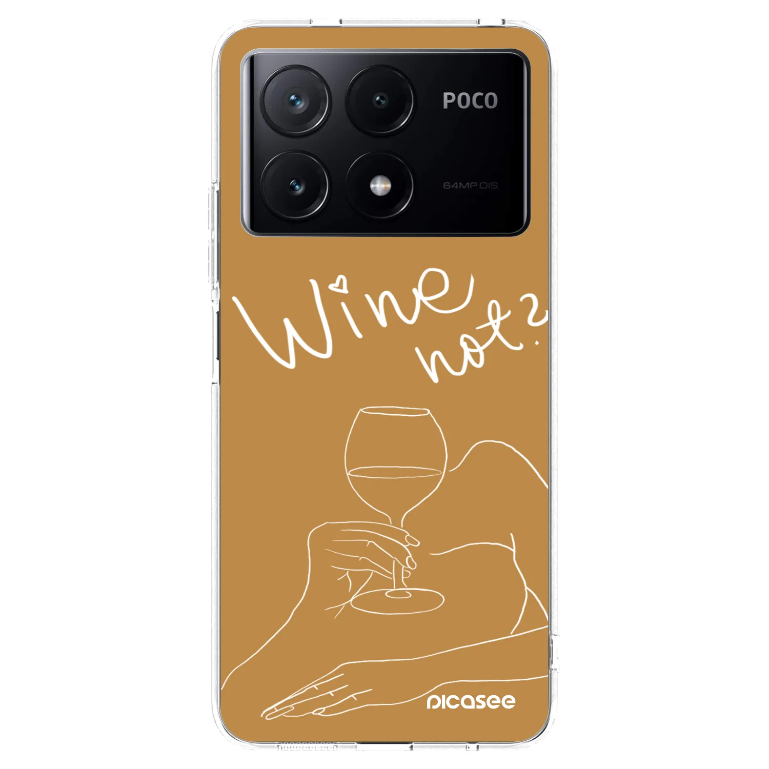 Picasee silikonový průhledný obal pro Xiaomi Poco X6 Pro - Wine not