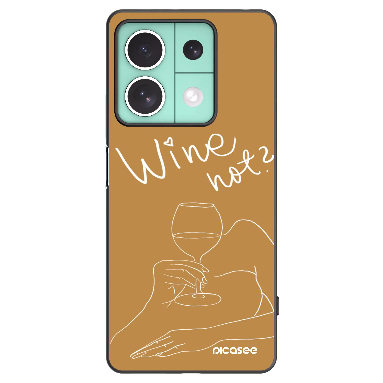 Picasee silikonový černý obal pro Xiaomi Redmi Note 13 5G - Wine not