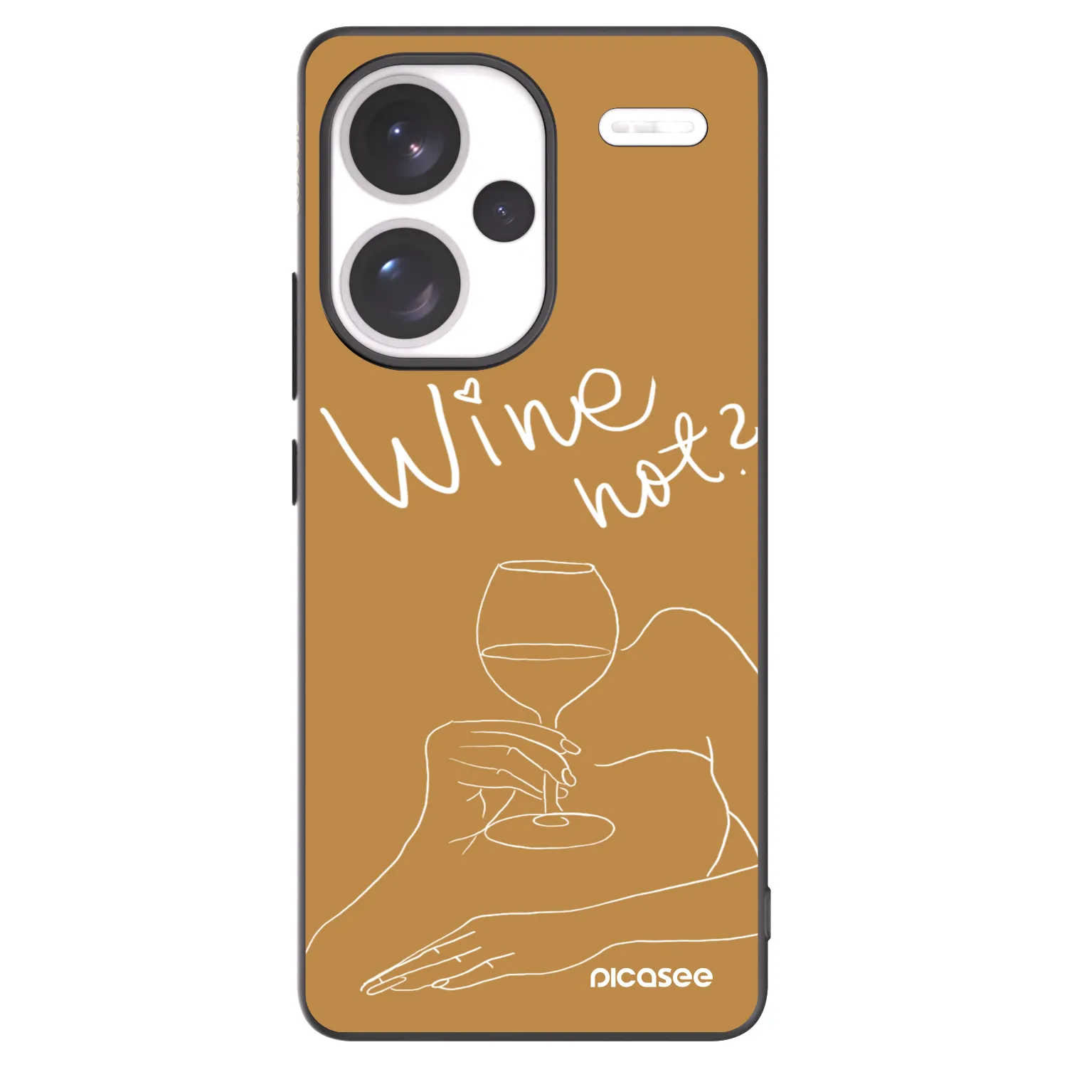 Picasee silikonový černý obal pro Xiaomi Redmi Note 13 Pro+ 5G - Wine not