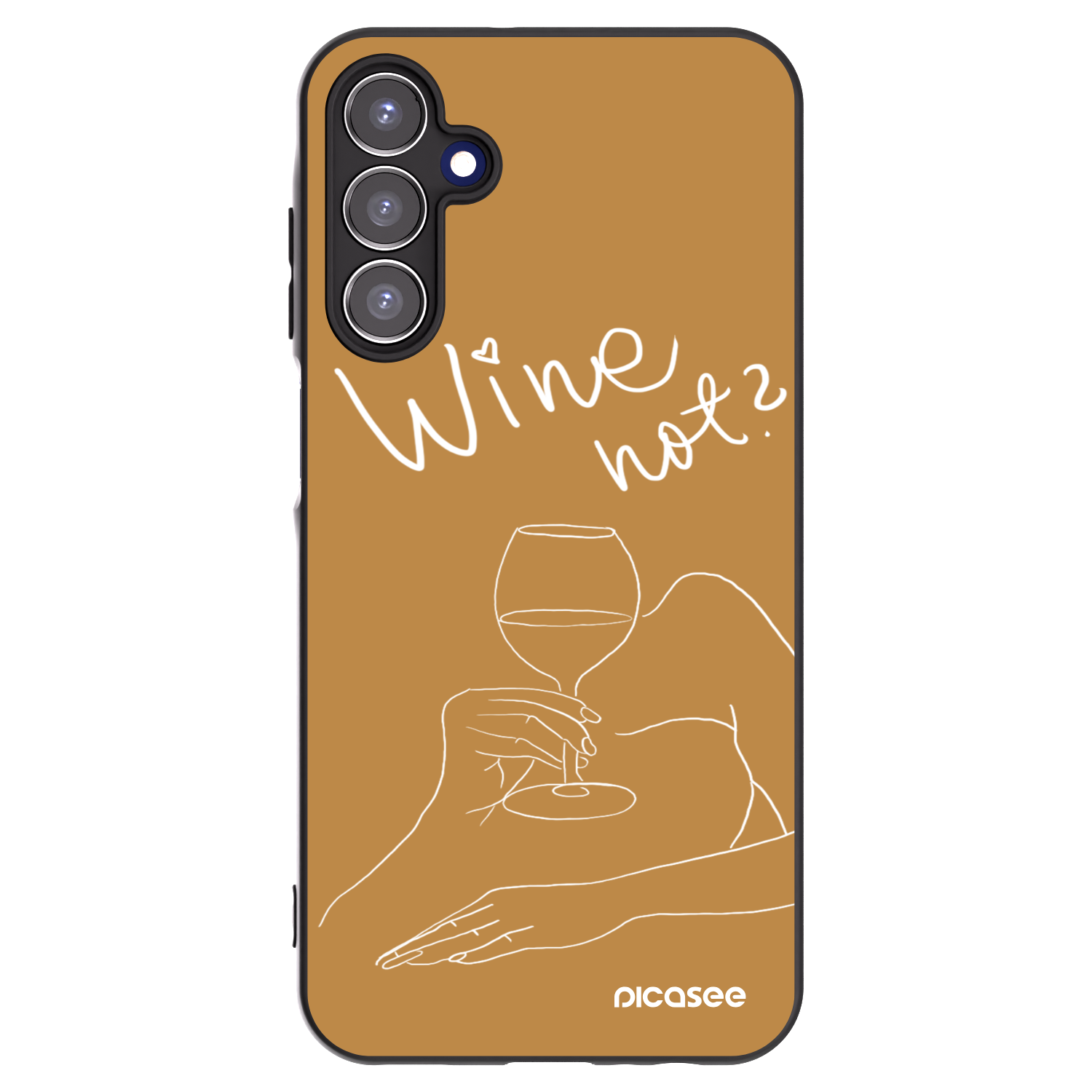 Picasee silikonový černý obal pro Samsung Galaxy A15 A155F 4G - Wine not