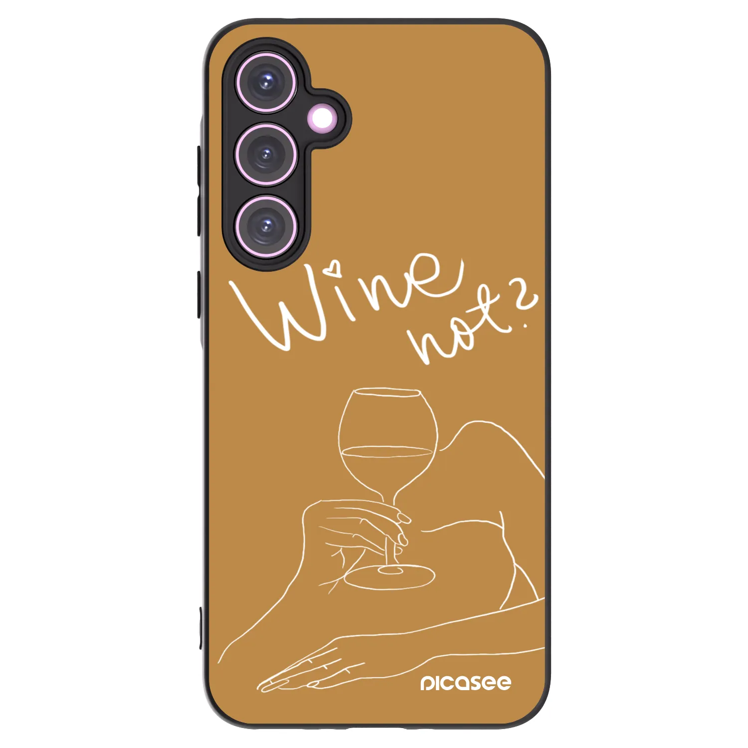 Picasee silikonový černý obal pro Samsung Galaxy A35 5G A356B - Wine not