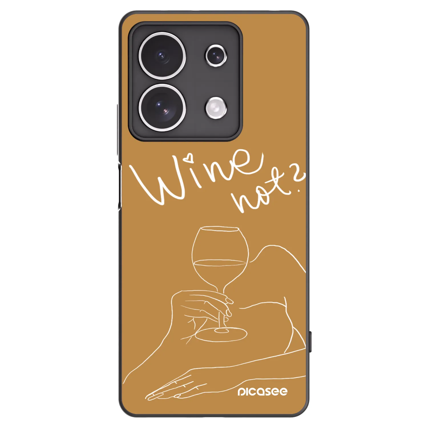 Picasee silikonový černý obal pro Xiaomi Redmi Note 13 4G - Wine not