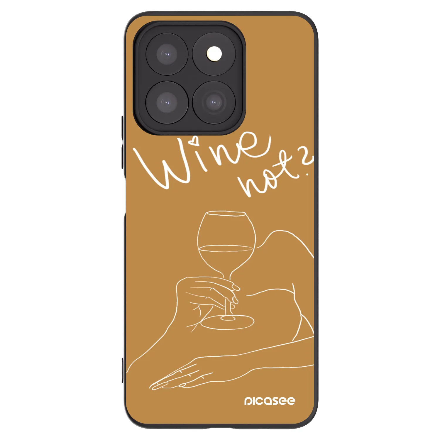Picasee silikonový černý obal pro Honor X8b - Wine not