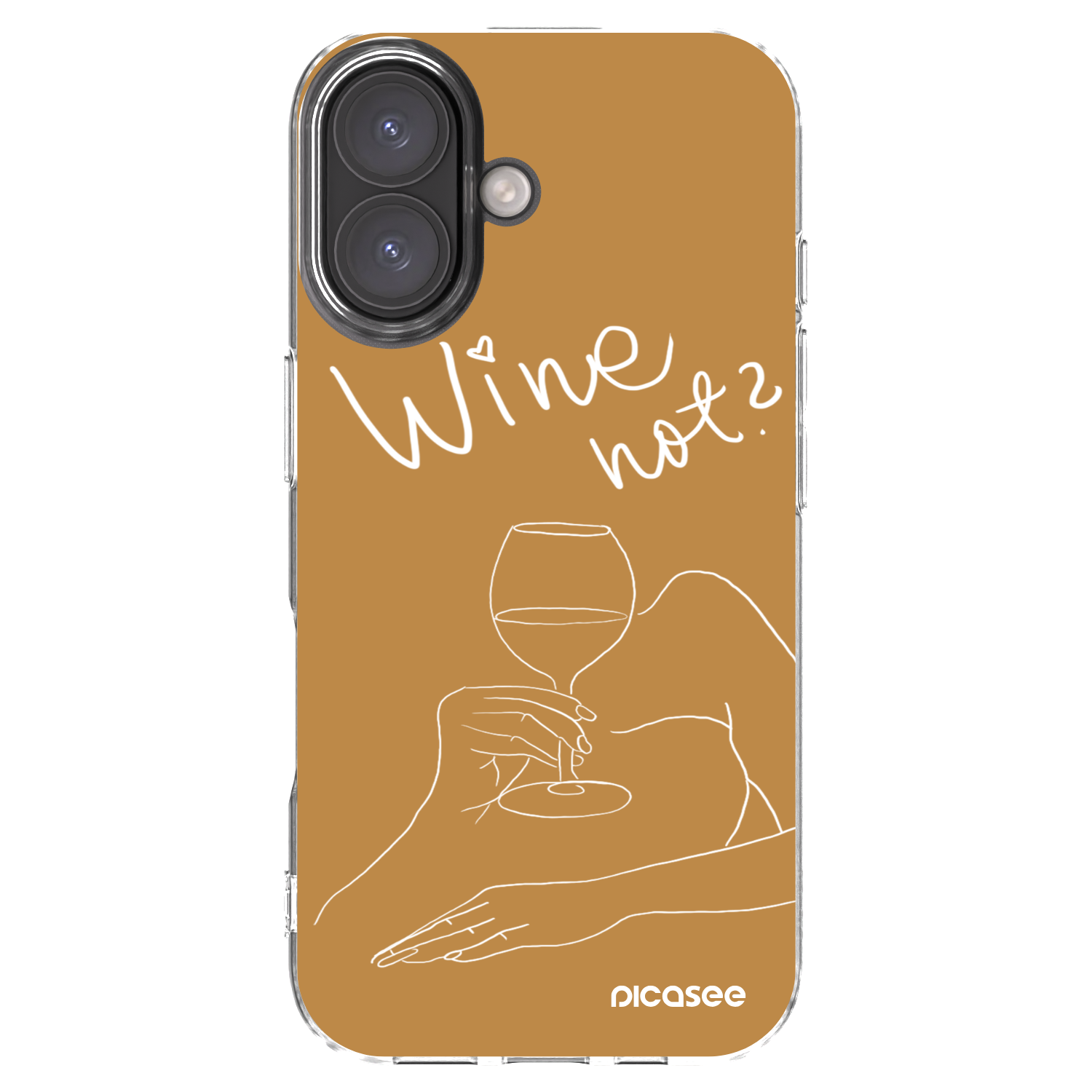 Picasee silikonový průhledný obal pro Apple iPhone 16 - Wine not