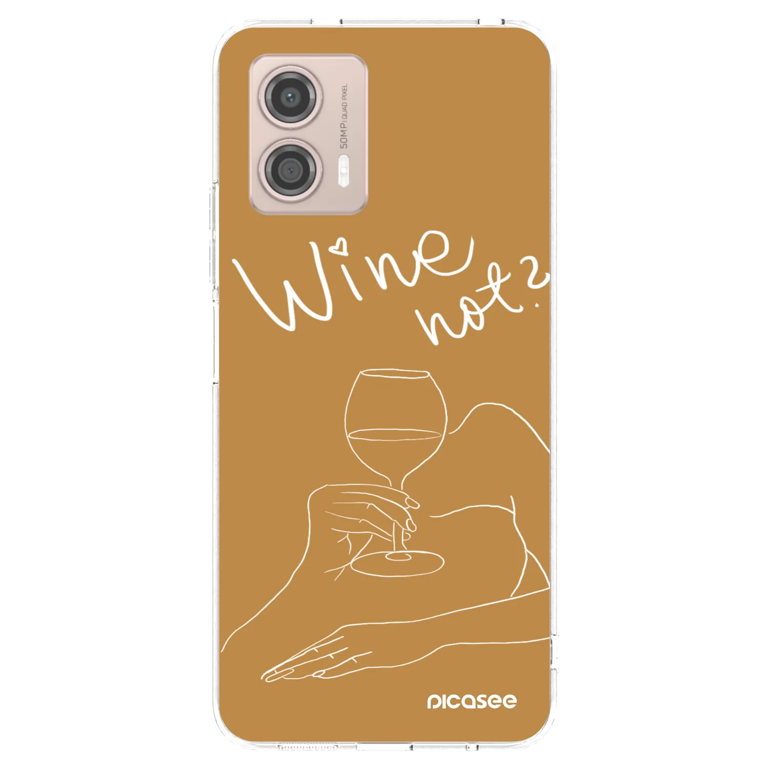 Picasee silikonový průhledný obal pro Motorola Moto G53 5G - Wine not