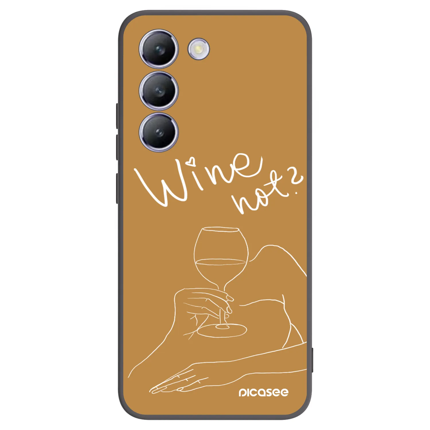 Picasee silikonový černý obal pro Vivo V40 SE 5G - Wine not