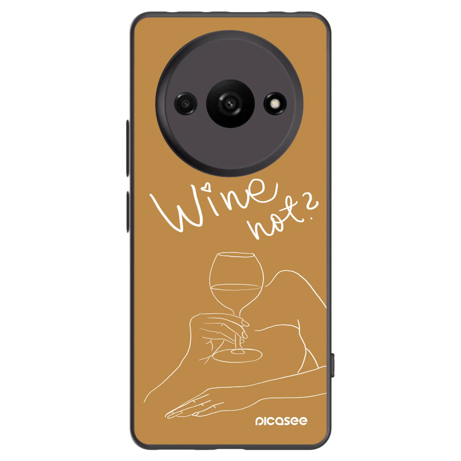 Picasee silikonový černý obal pro Xiaomi Redmi A3 - Wine not