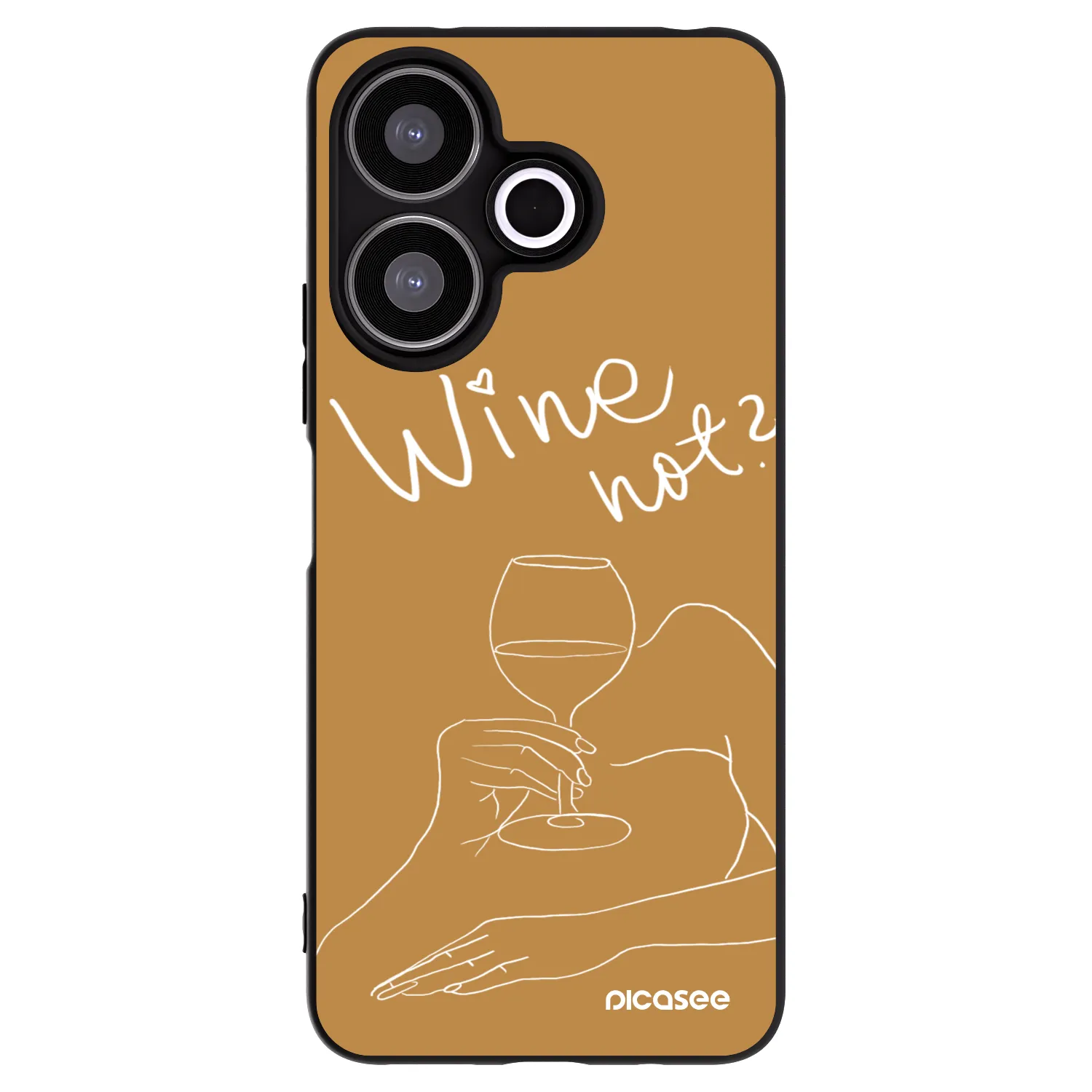 Picasee silikonový černý obal pro Xiaomi Redmi 13 4G - Wine not