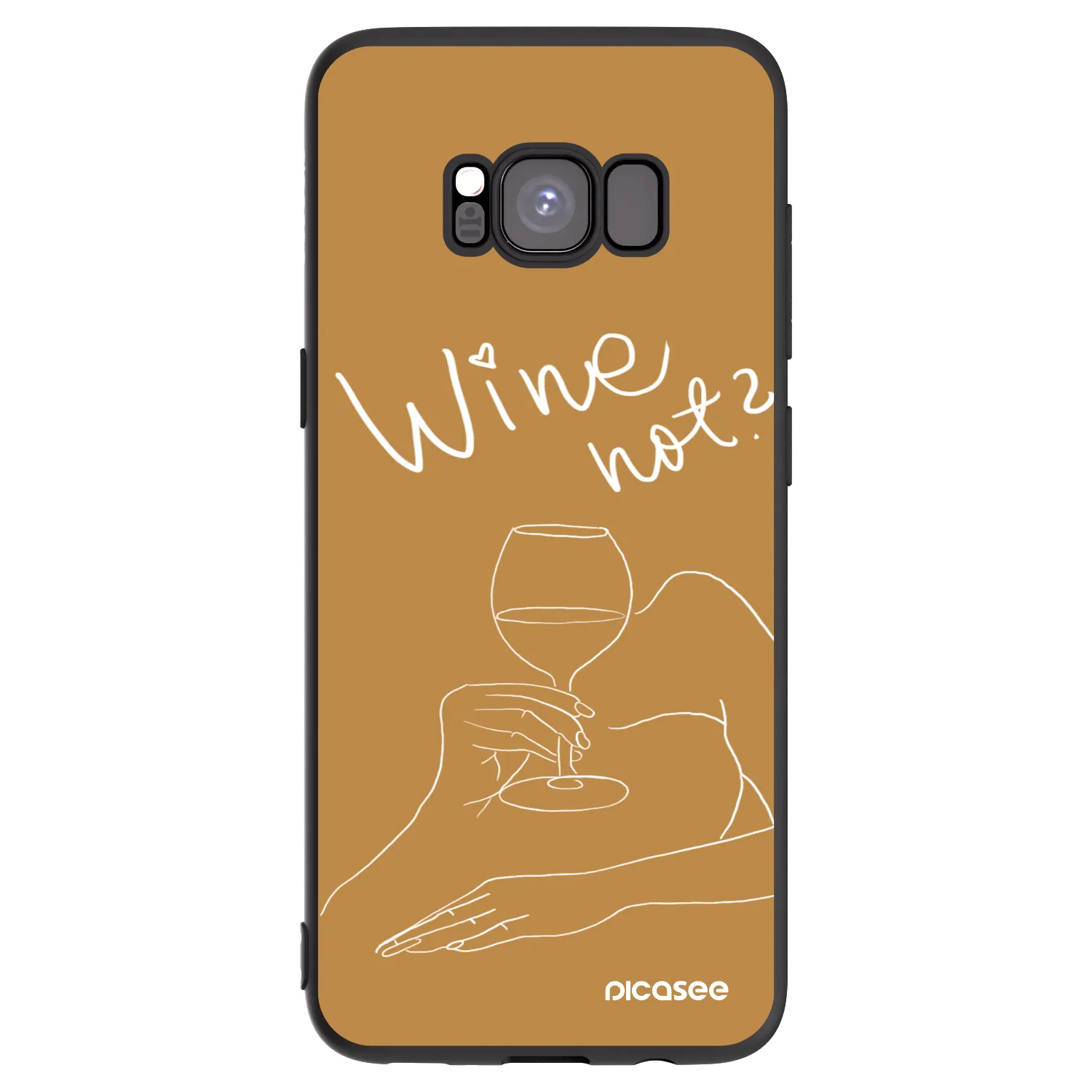 Picasee silikonový černý obal pro Samsung Galaxy S8 G950F - Wine not