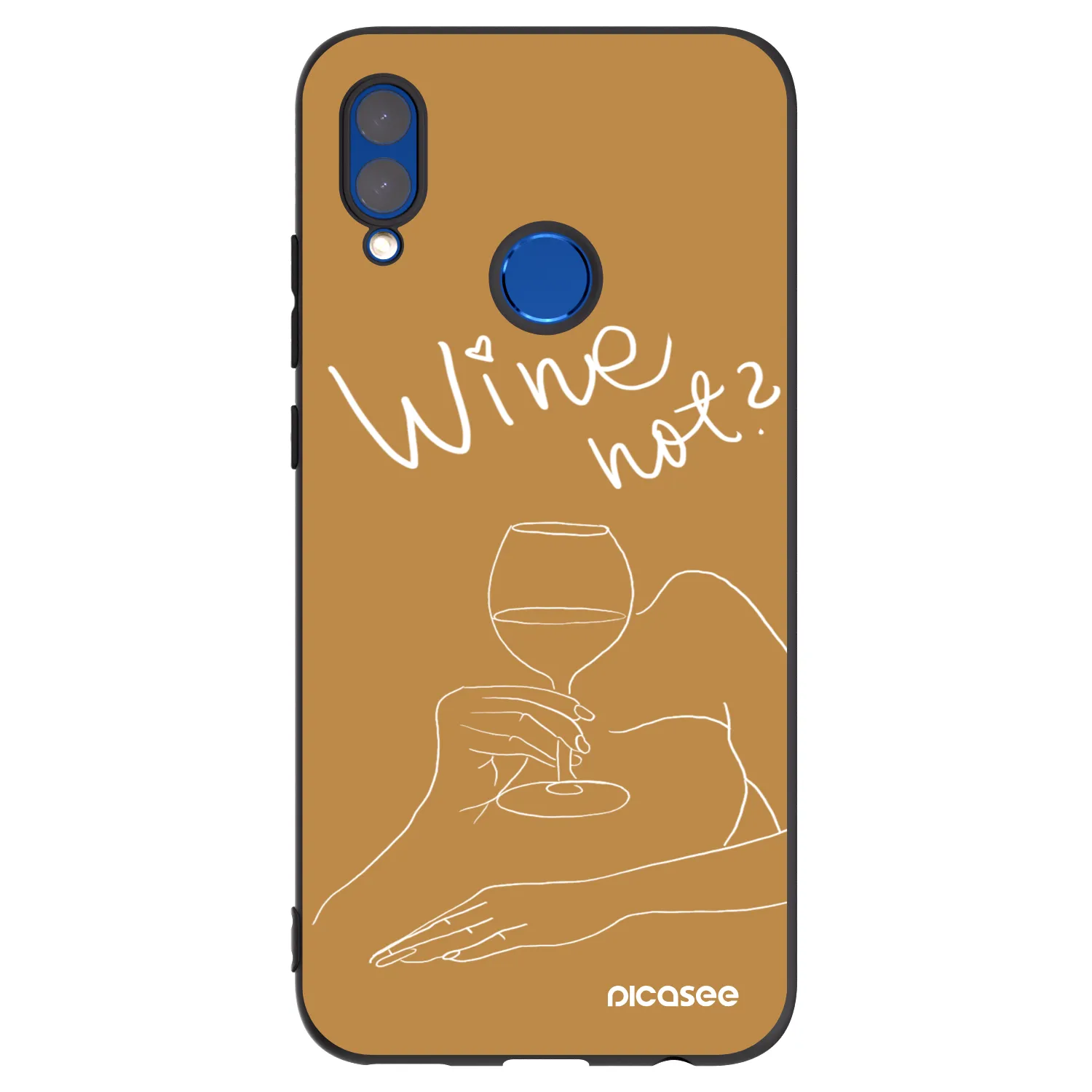 Picasee silikonový černý obal pro Honor 10 Lite - Wine not