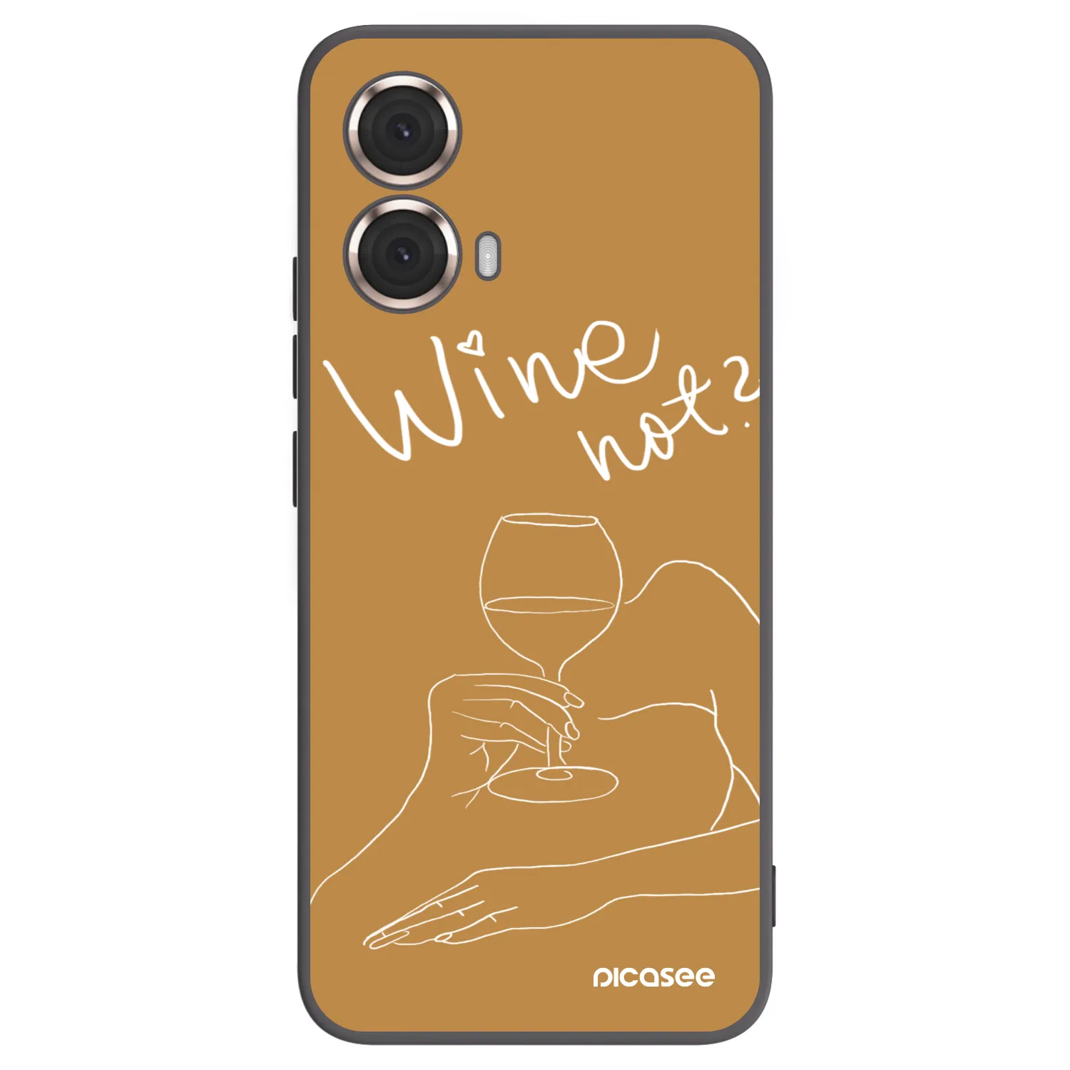 Picasee silikonový černý obal pro Motorola Moto G85 - Wine not