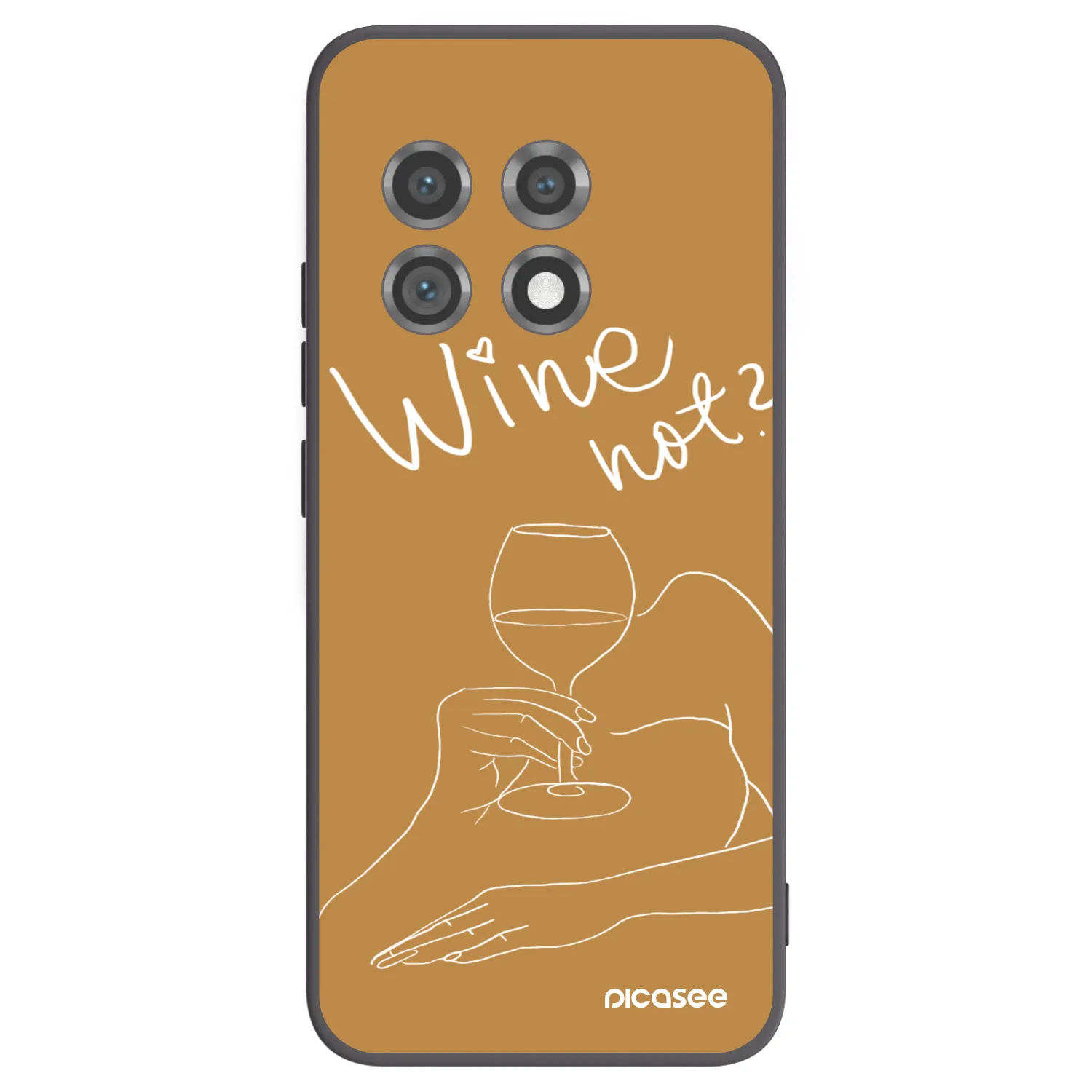 Picasee silikonový černý obal pro OnePlus 11 5G - Wine not
