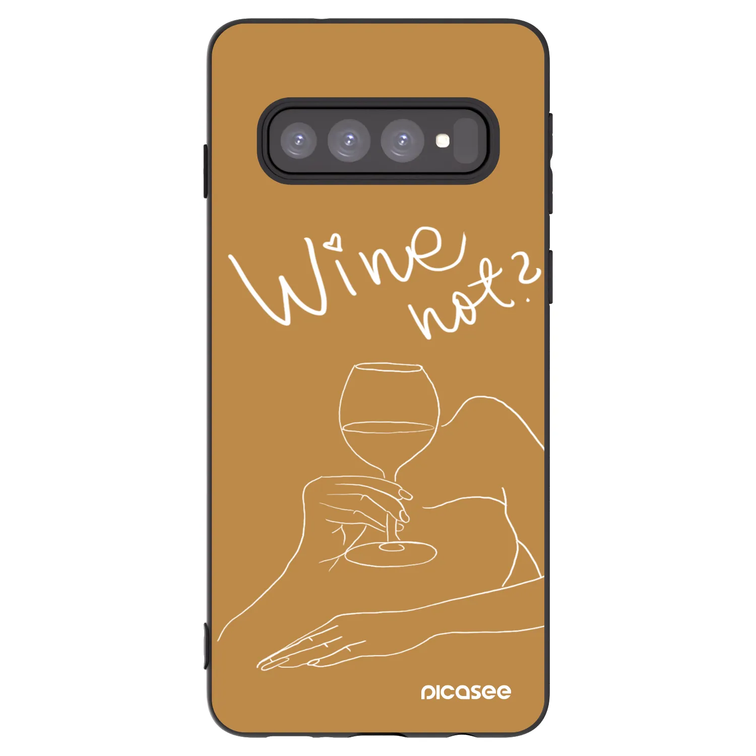 Picasee silikonový černý obal pro Samsung Galaxy S10 G973 - Wine not