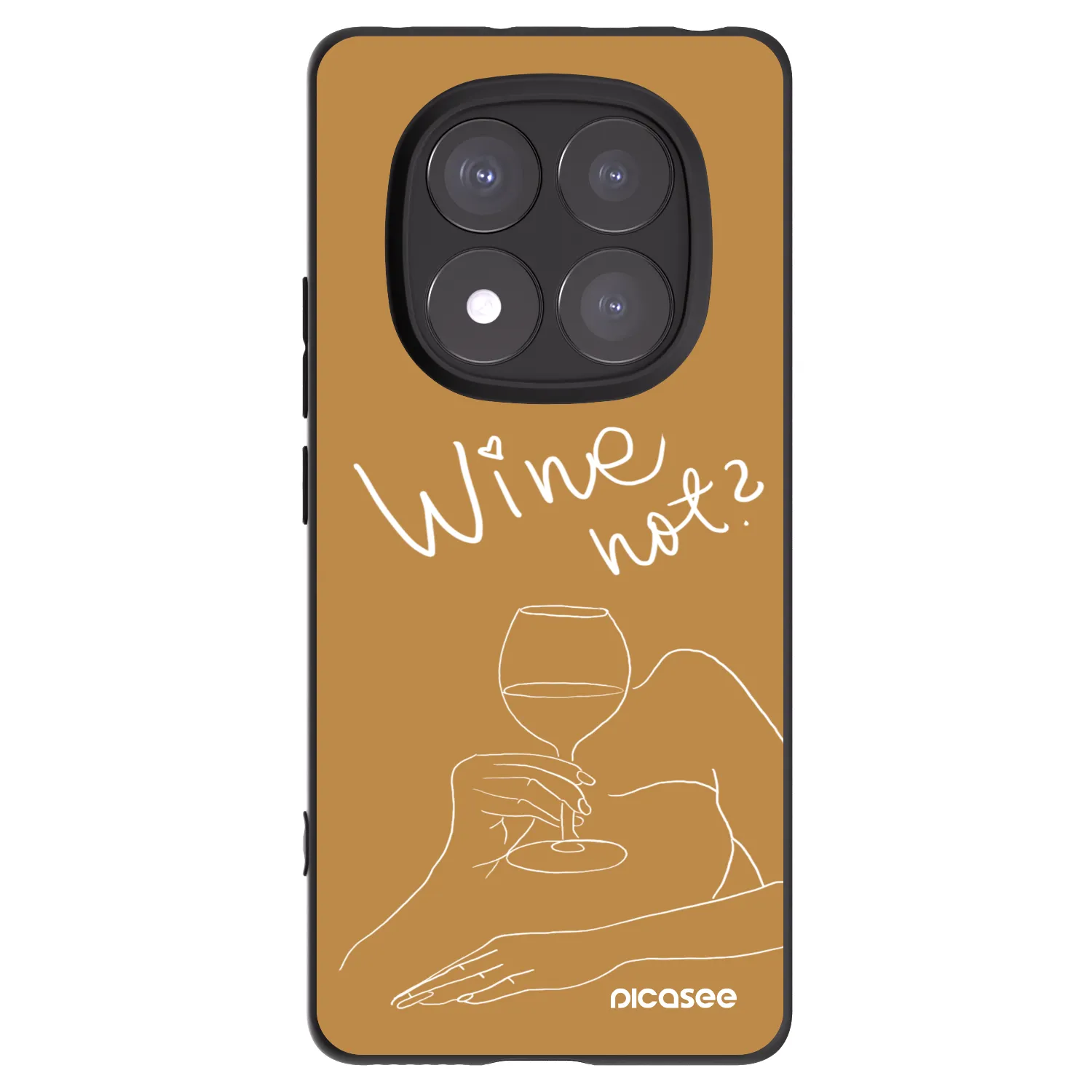 Picasee silikonový černý obal pro Xiaomi Redmi Note 14 Pro 5G - Wine not