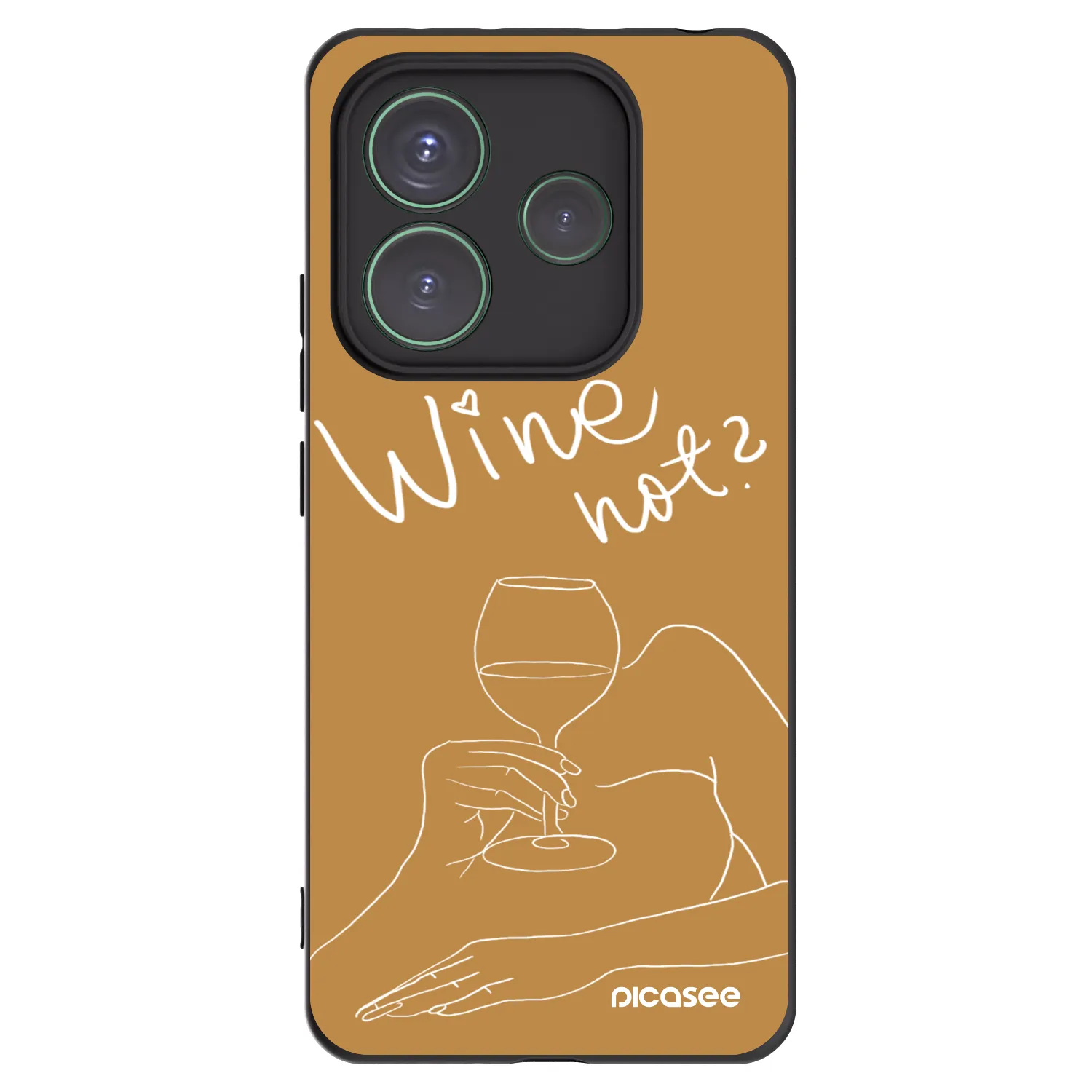 Picasee silikonový černý obal pro Xiaomi Redmi Note 14 5G - Wine not
