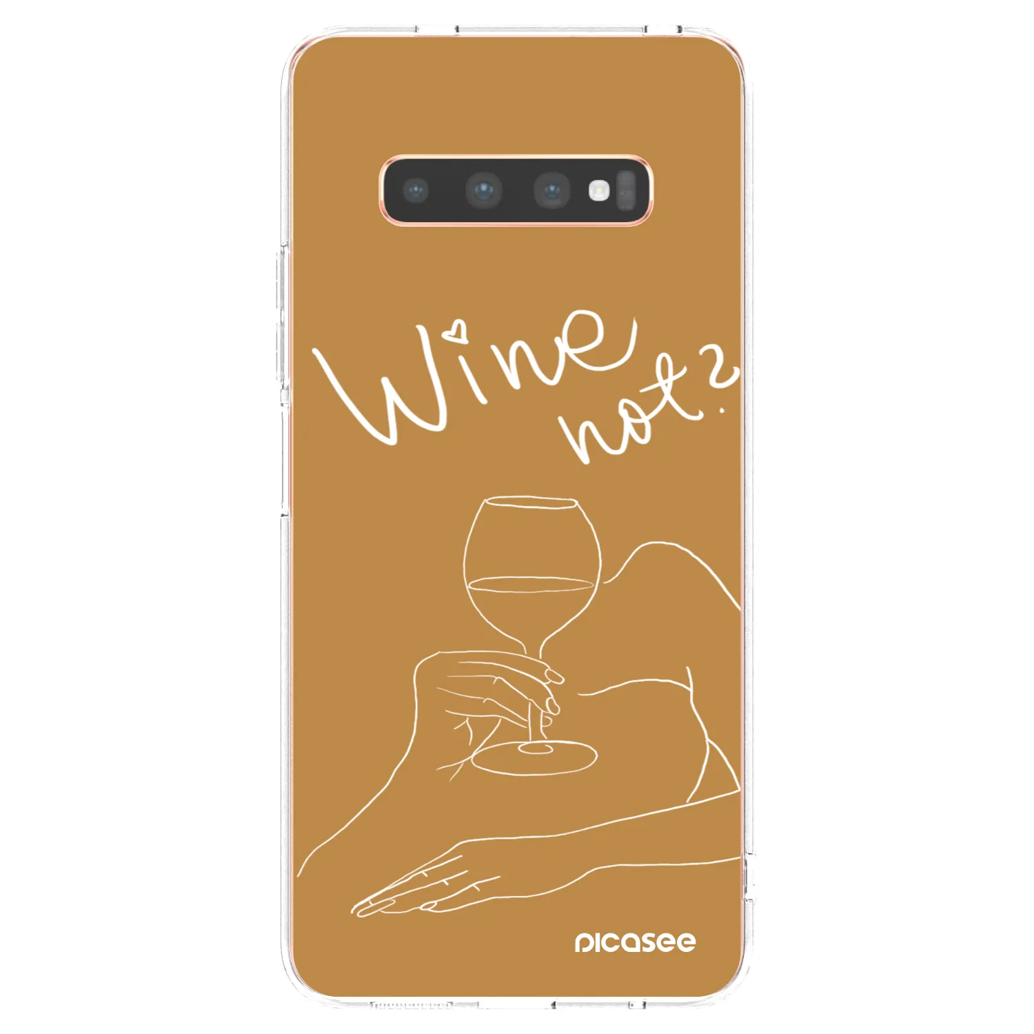 Picasee silikonový průhledný obal pro Samsung Galaxy S10 Plus G975 - Wine not