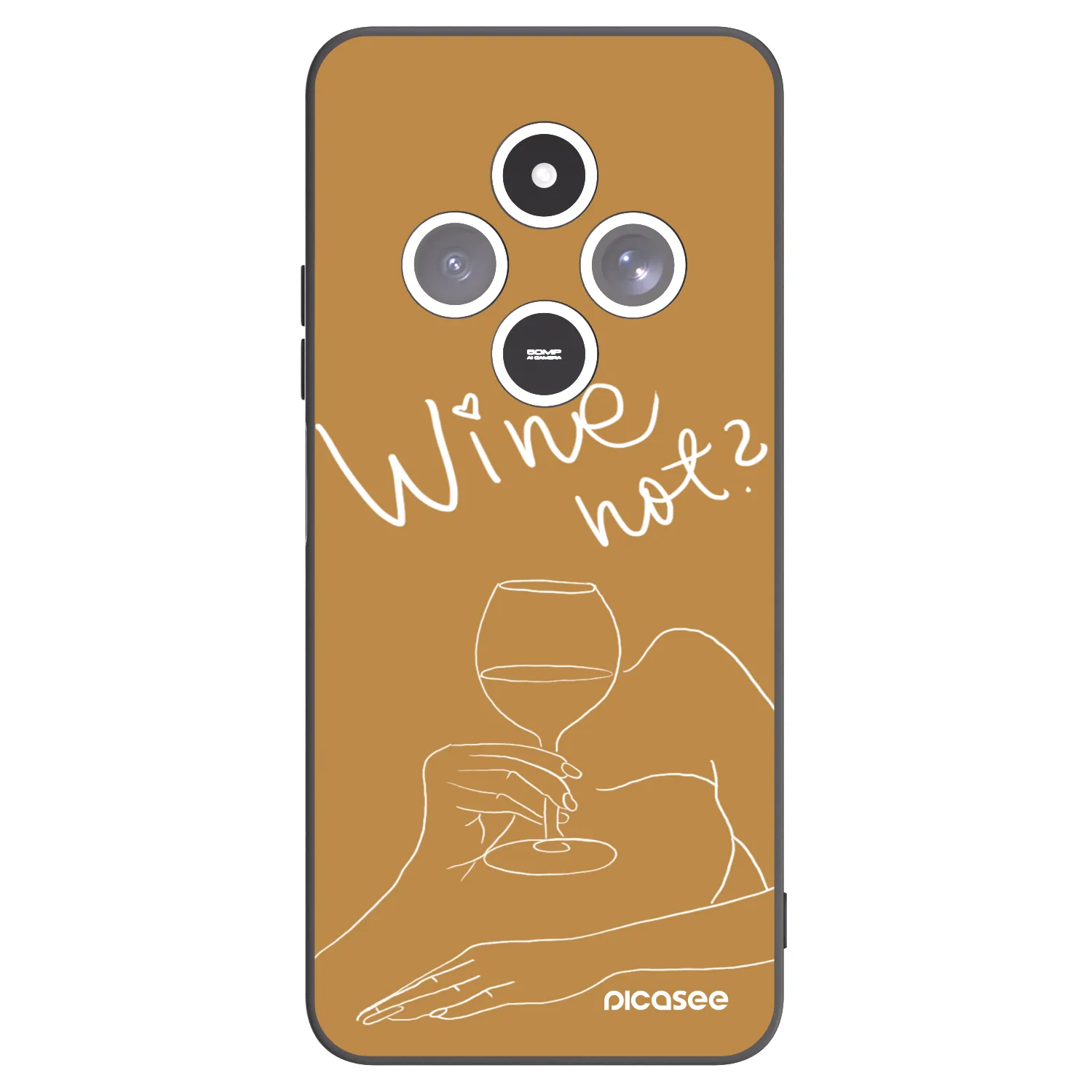 Picasee silikonový černý obal pro Xiaomi Redmi 14C - Wine not