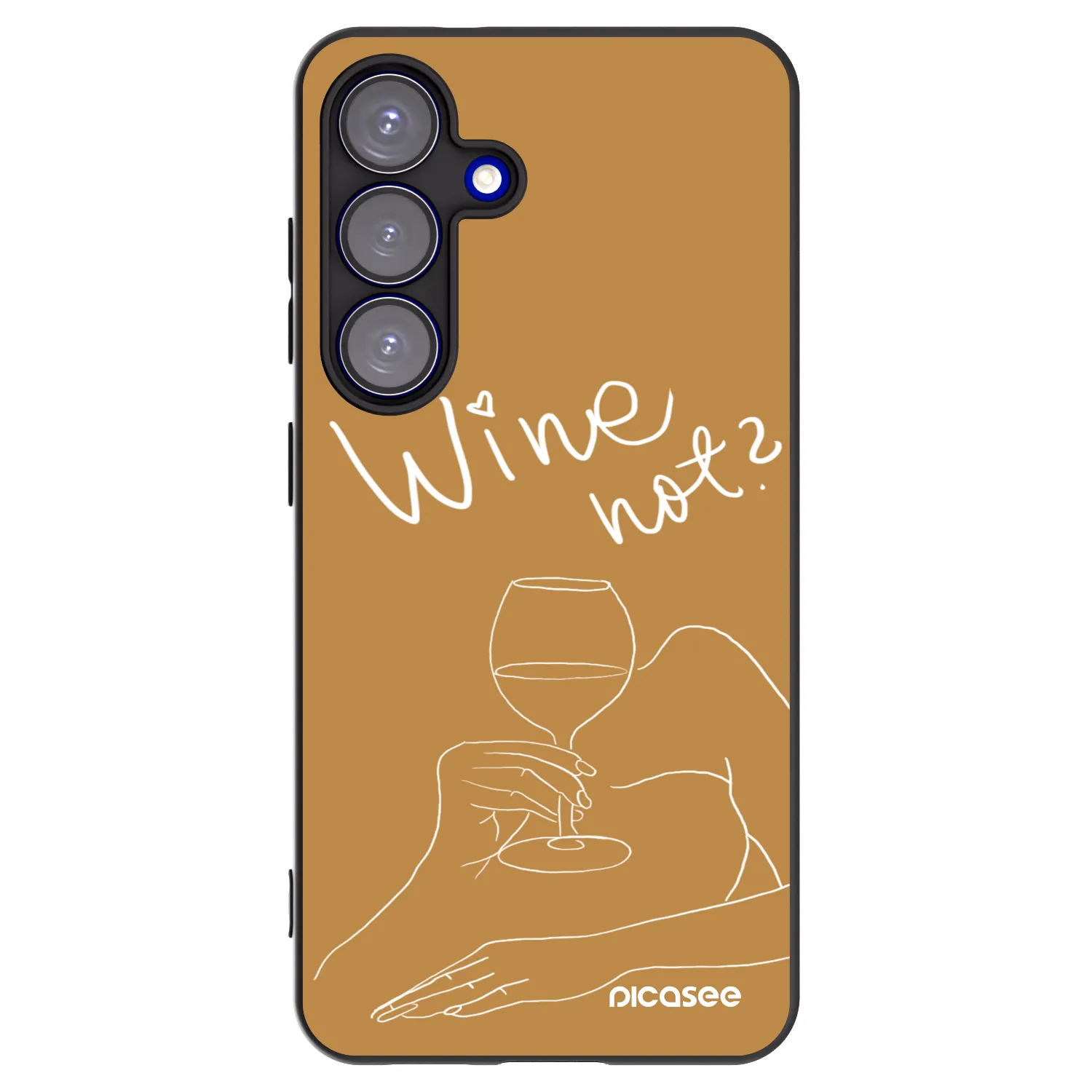 Picasee silikonový černý obal pro Samsung Galaxy S25 5G - Wine not