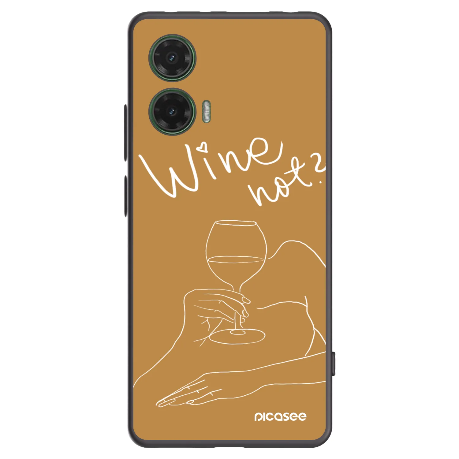 Picasee silikonový černý obal pro Motorola Moto G35 5G - Wine not